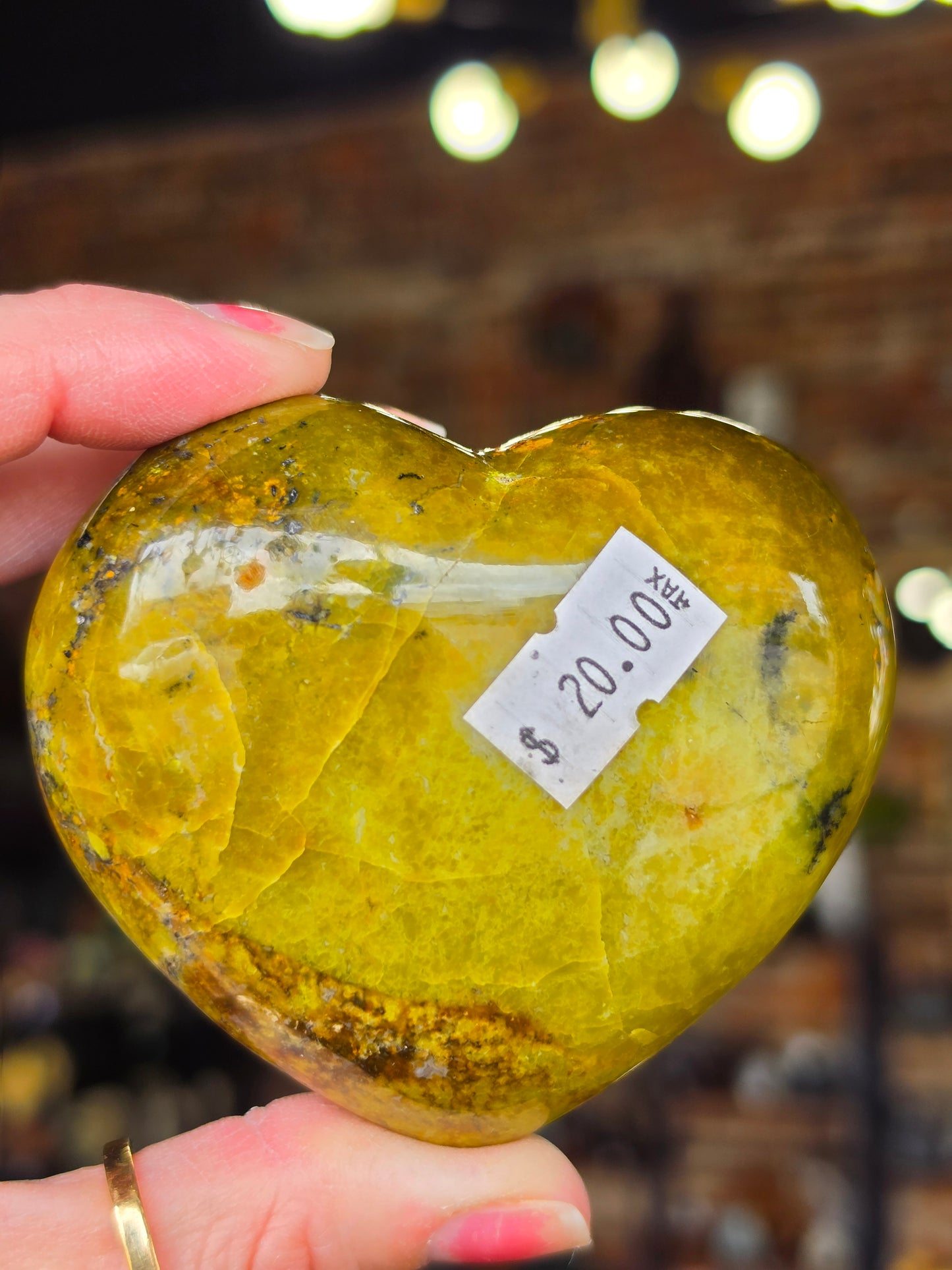 Green Opal Heart