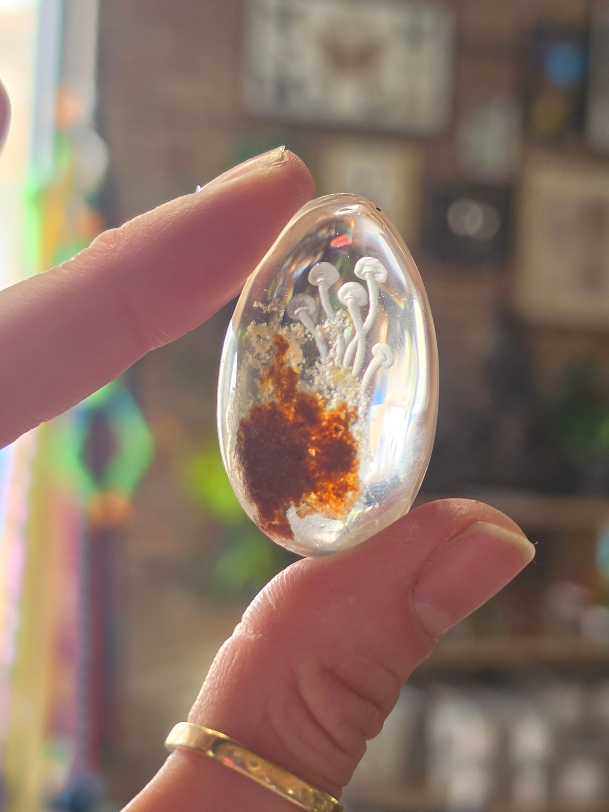 Mushroom Lazer Engraved Garden Quartz