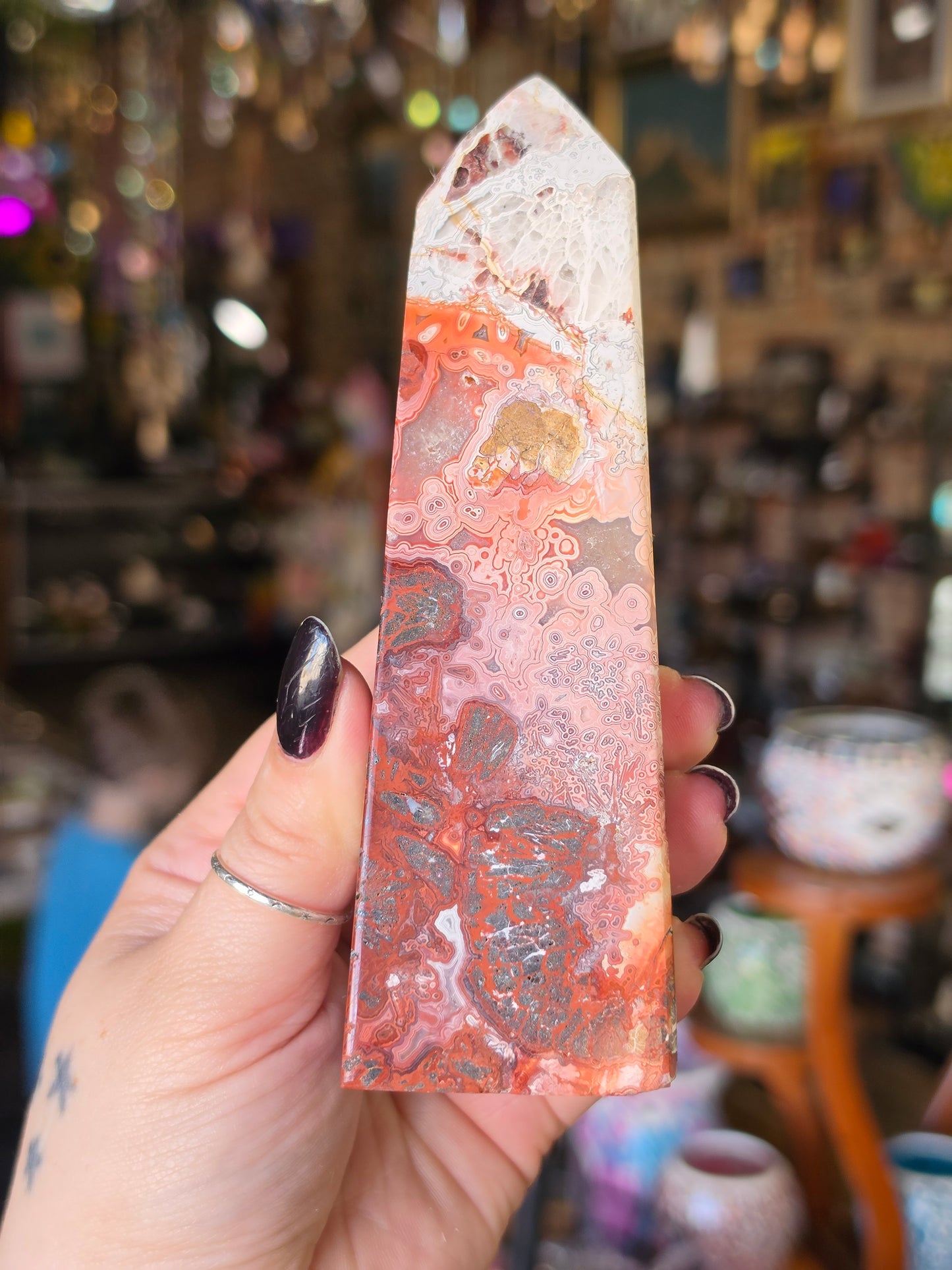 Crazy Lace Agate Tower