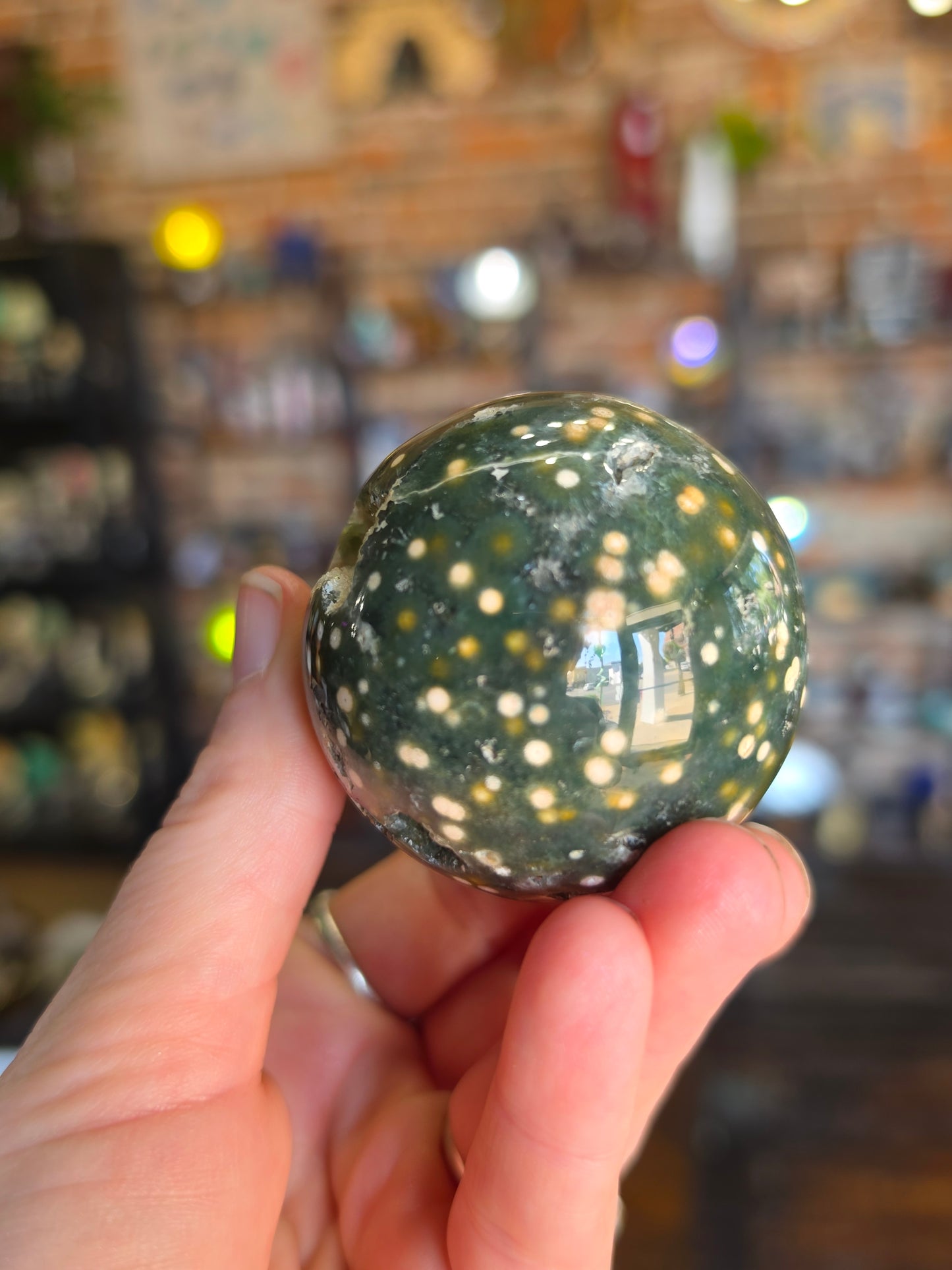 Orbicular Jasper Sphere