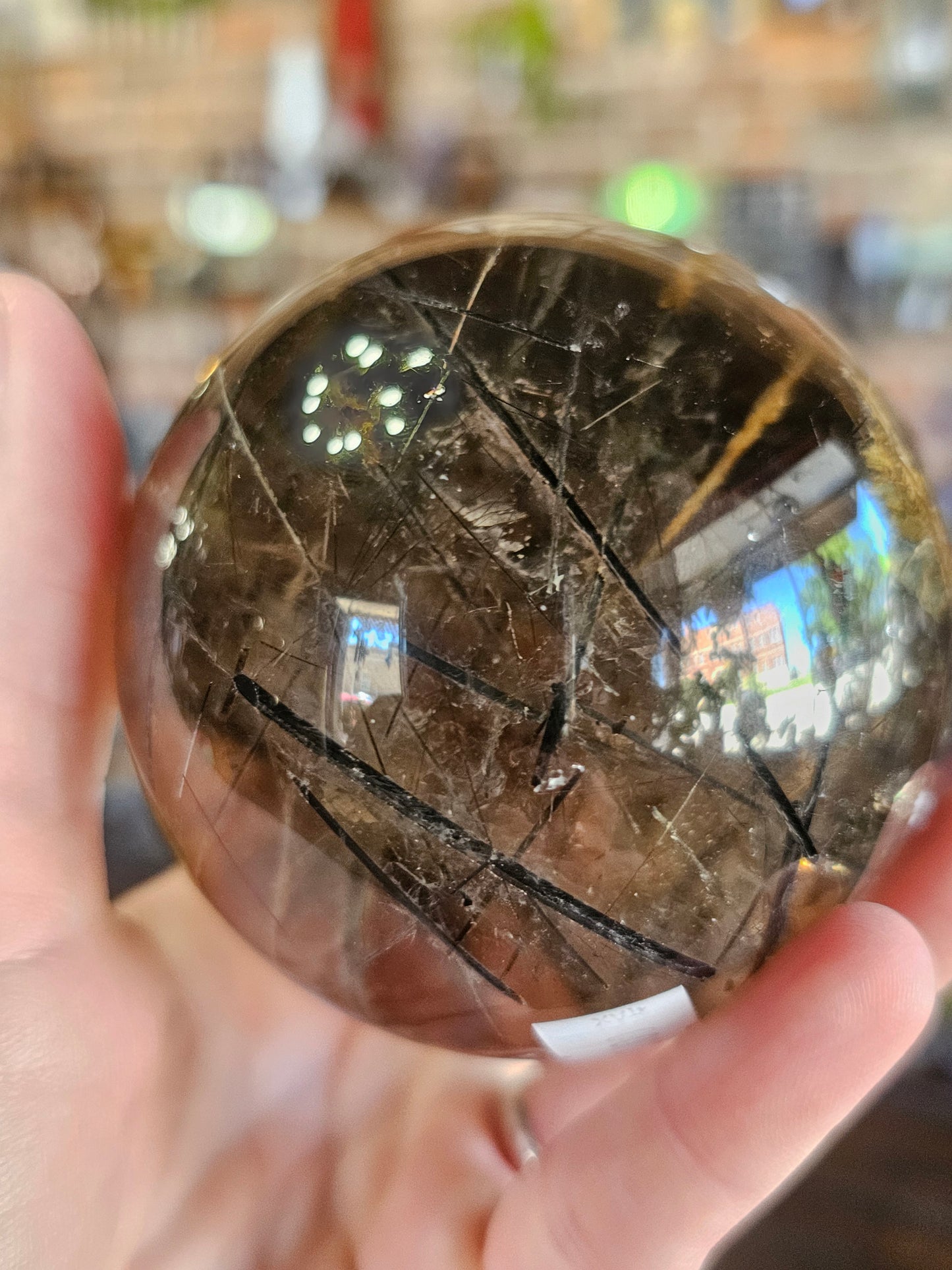 Black Tourmaline & Rutile Sphere