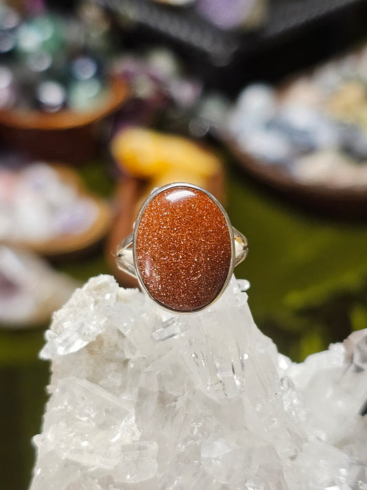 Size 8.5 Goldstone Ring