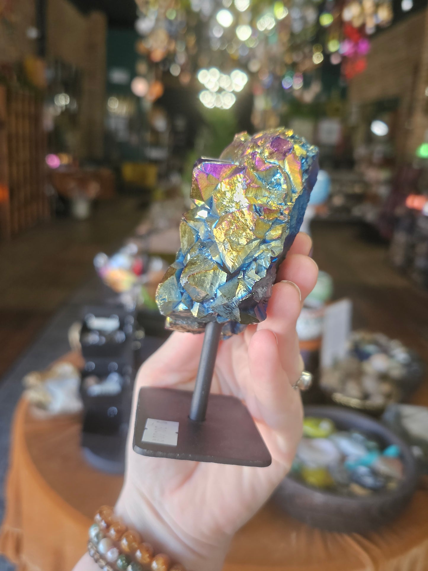 Treated Aura Quartz Cluster