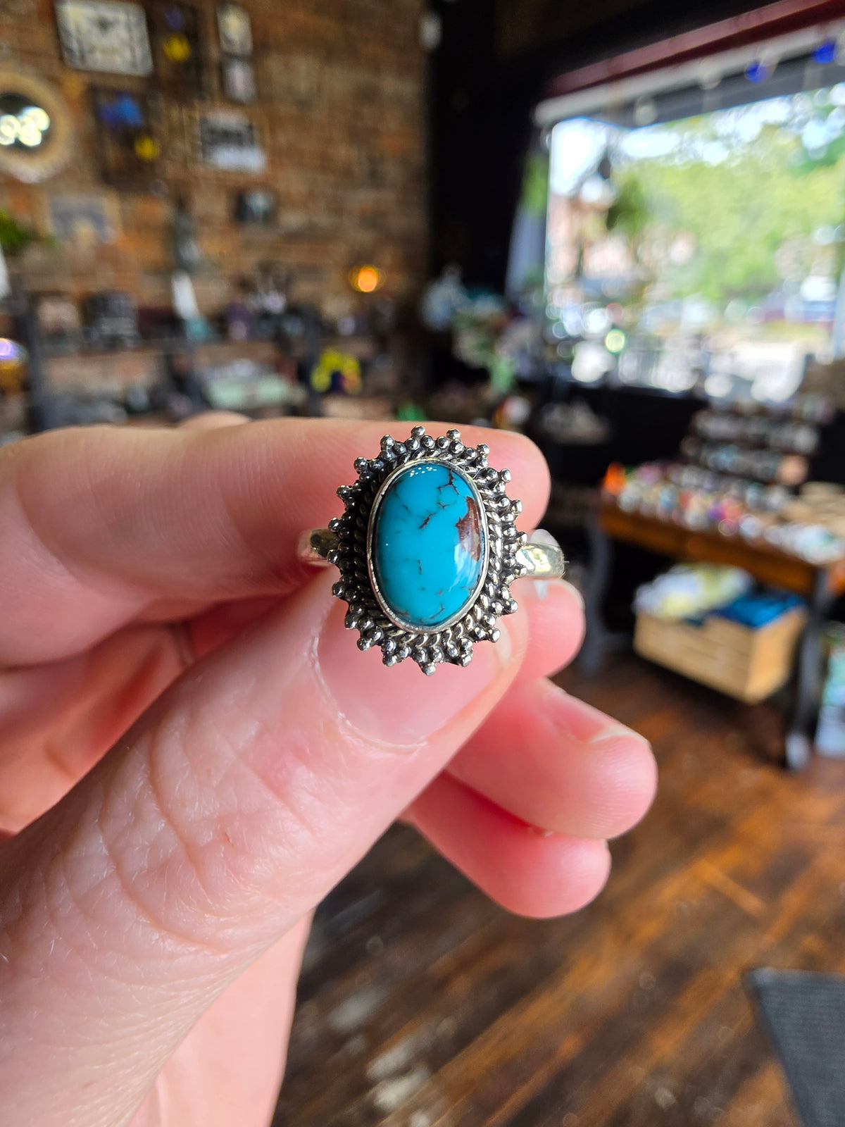 Egyptian Turquoise Ring Size 6.5