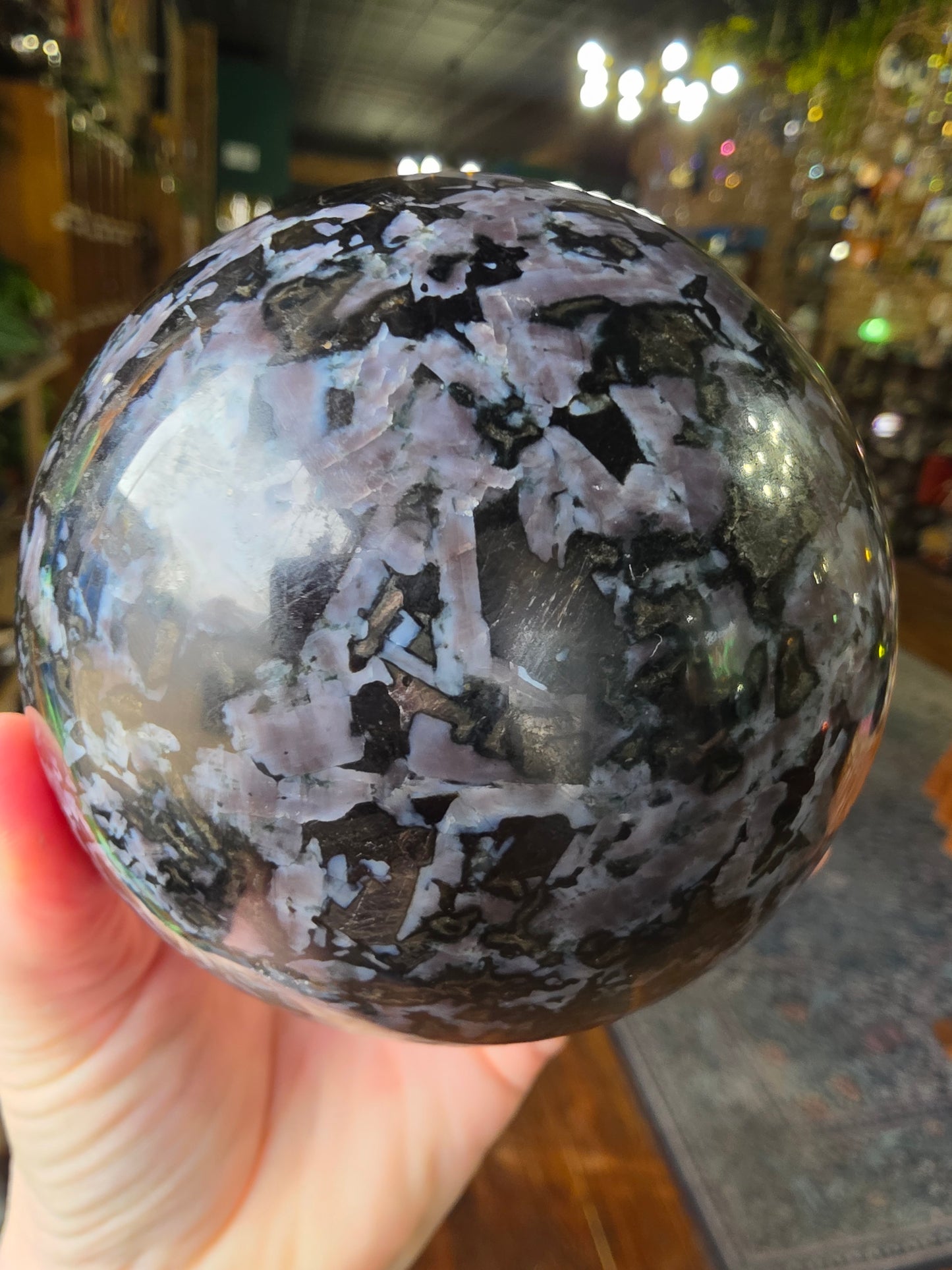 Indigo Gabro Sphere (Merlinite)