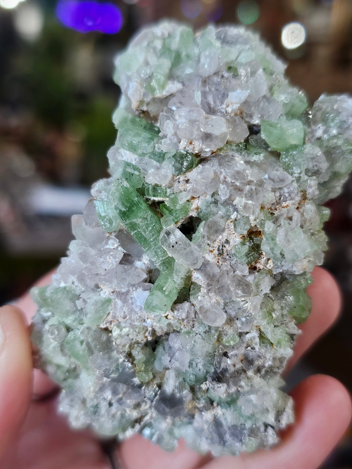 Green Tourmaline & Quartz