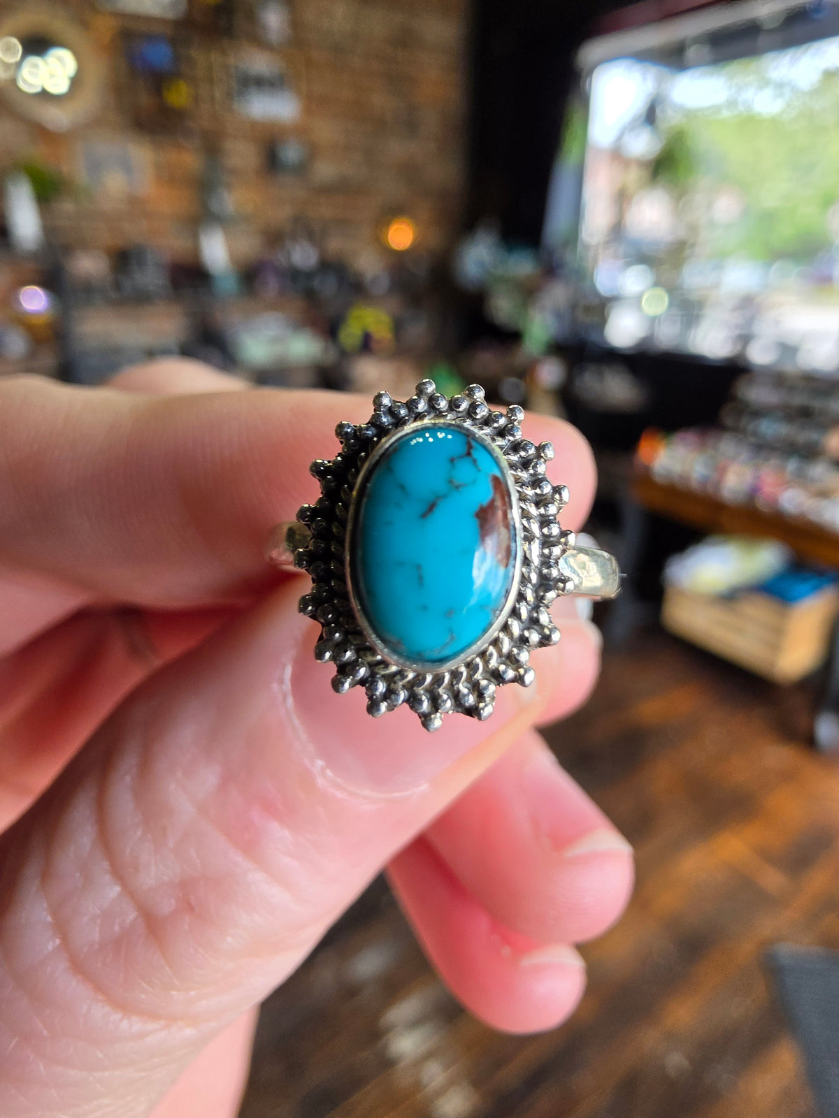 Egyptian Turquoise Ring Size 6.5