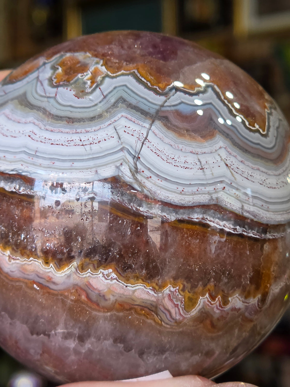 Amethyst Agate Sphere