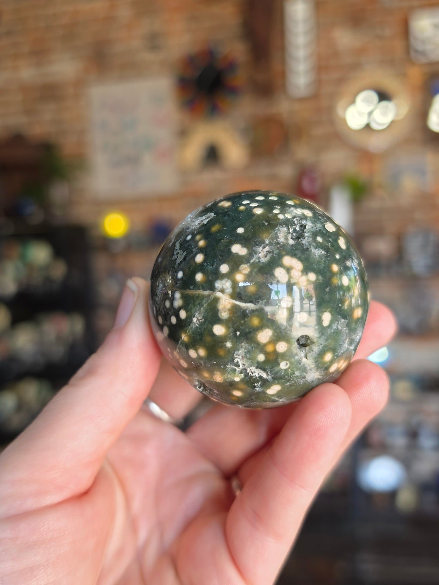 Orbicular Jasper Sphere