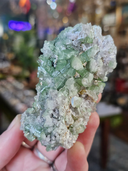 Green Tourmaline & Quartz