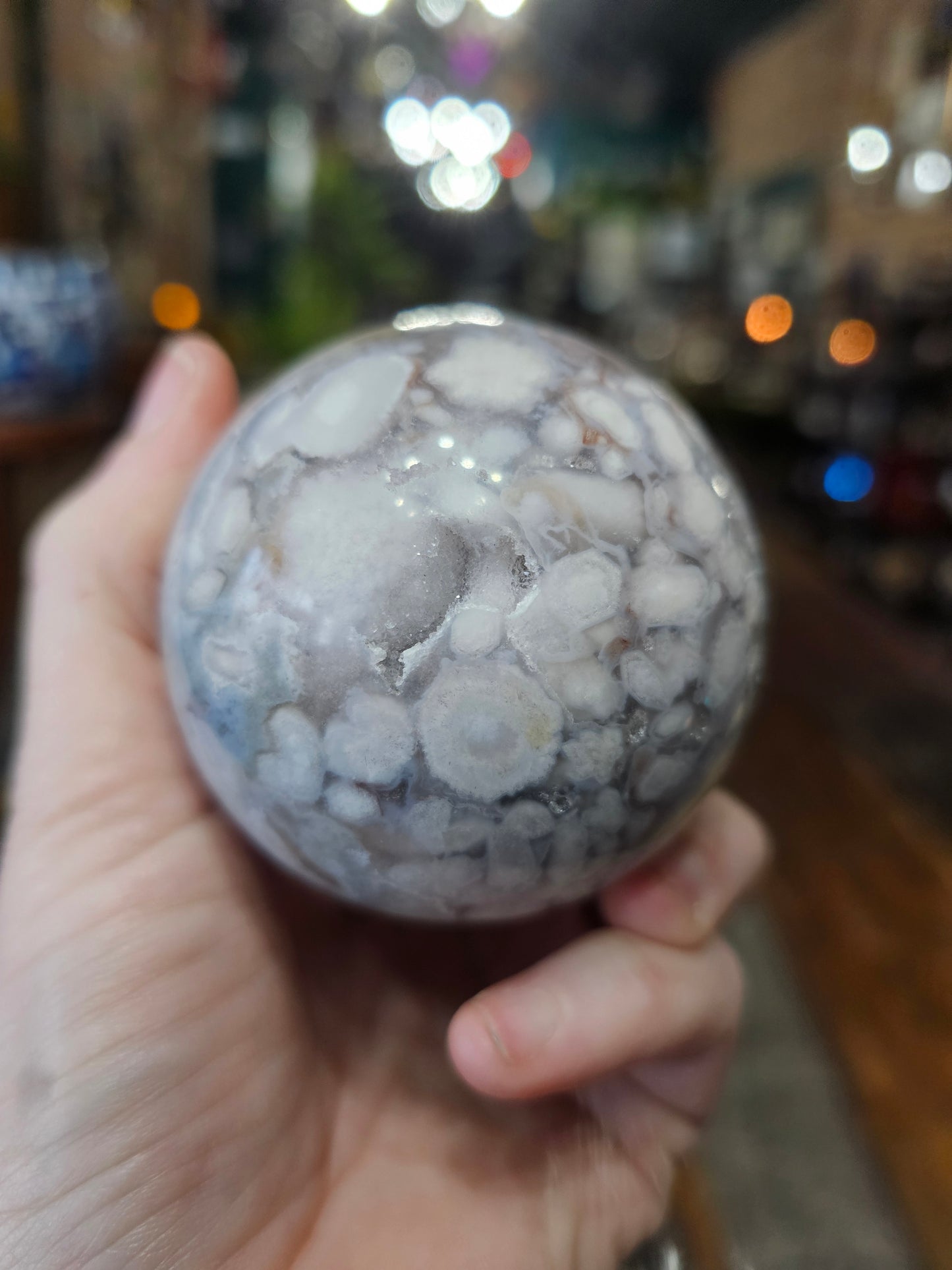 Flower Agate Sphere