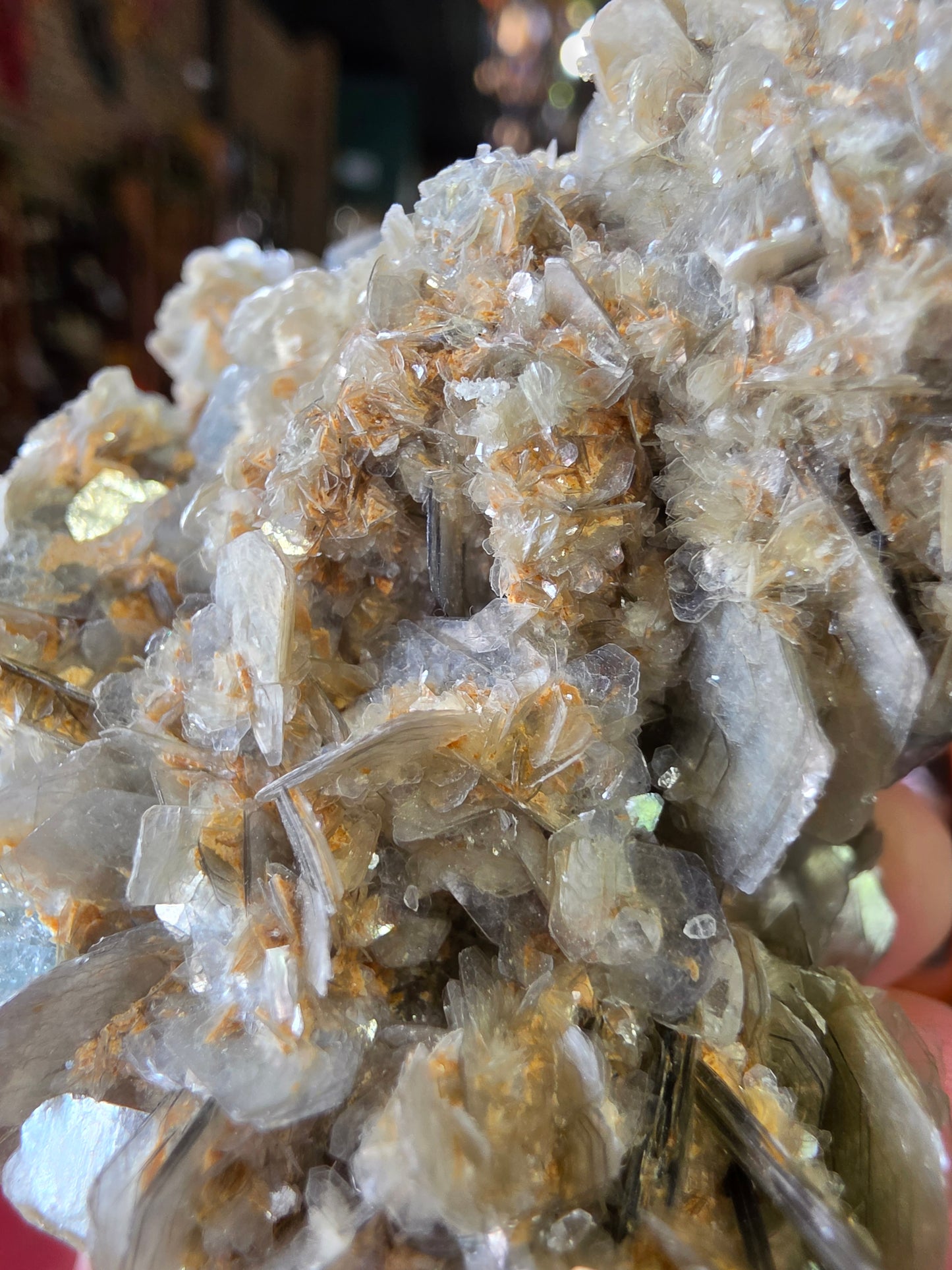 Aquamarine on Muscovite