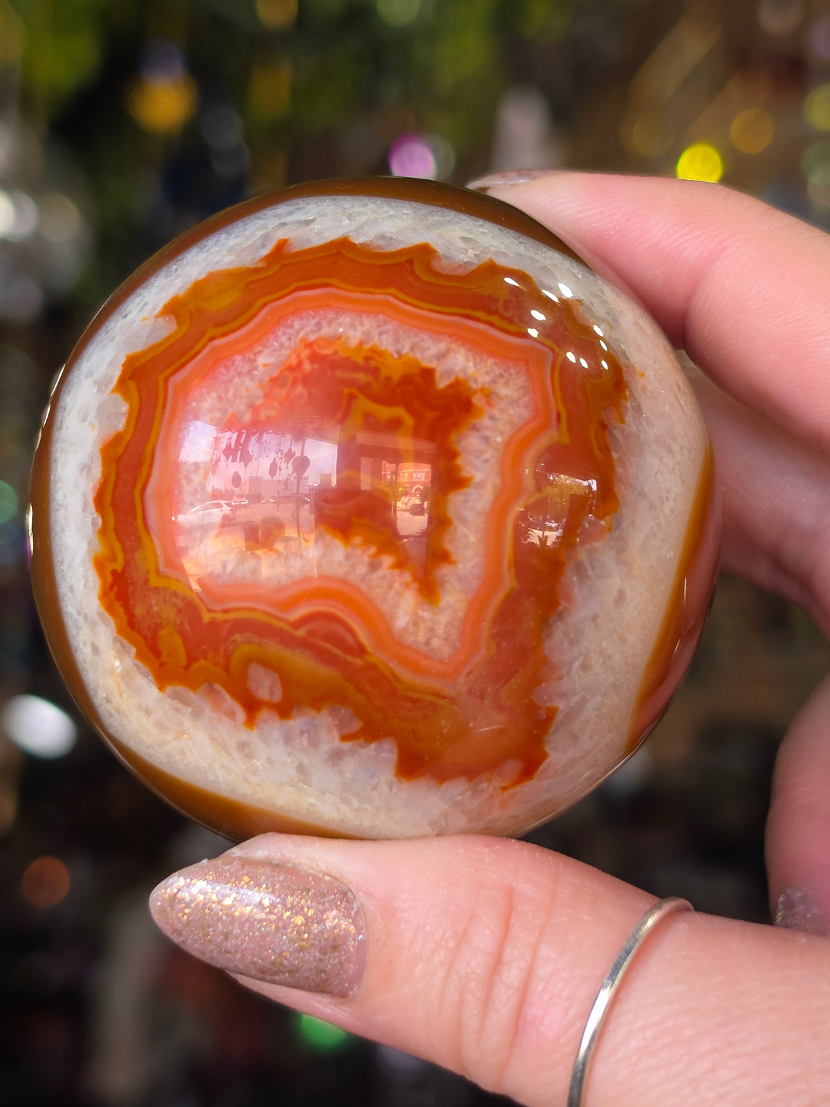 Carnelian Agate Sphere