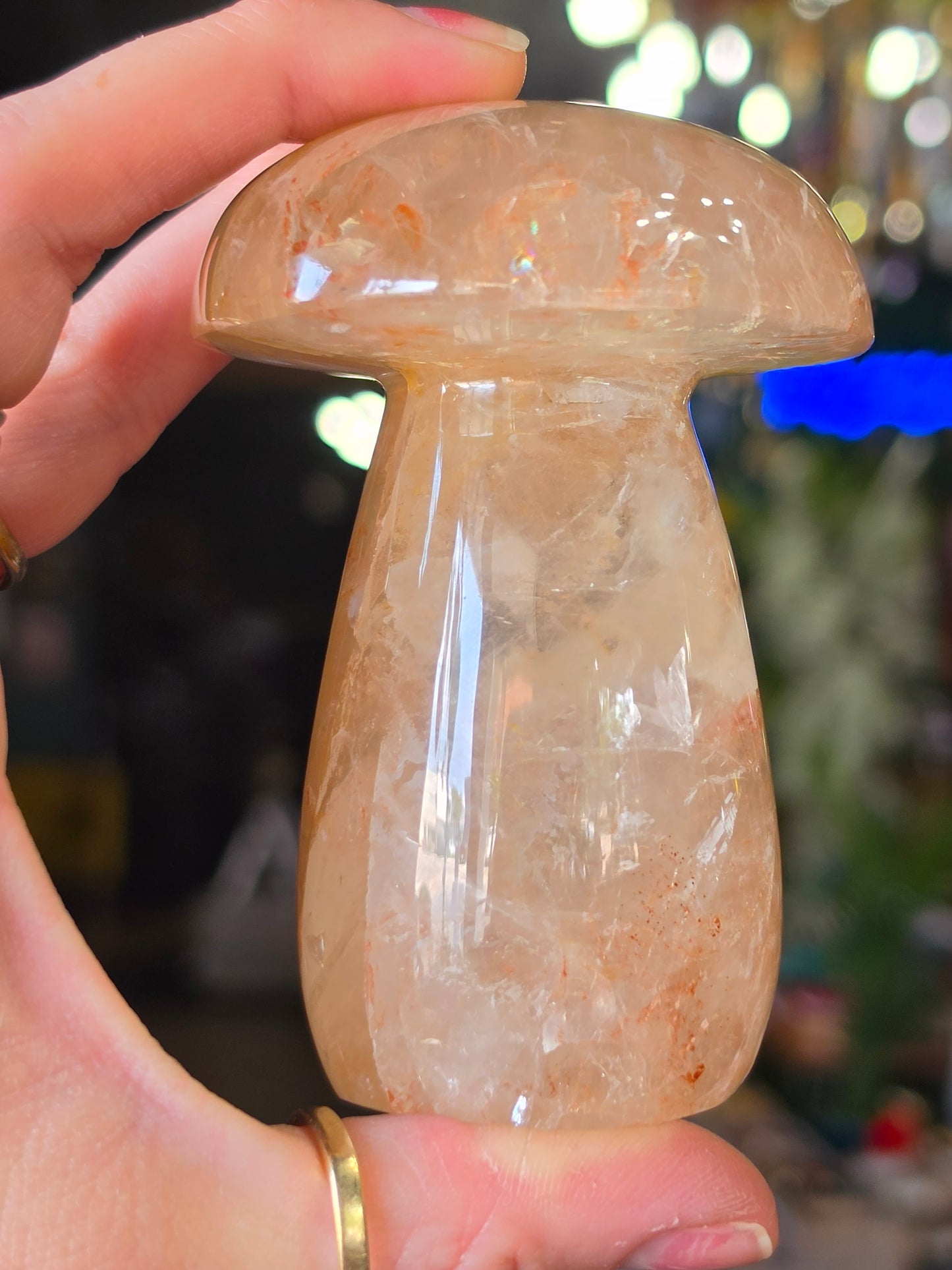 Fire Quartz Mushroom Carving
