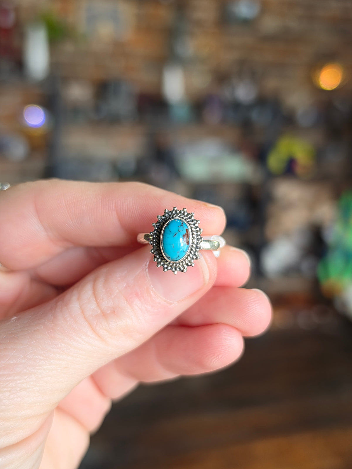 Egyptian Turquoise Ring Size 6.5