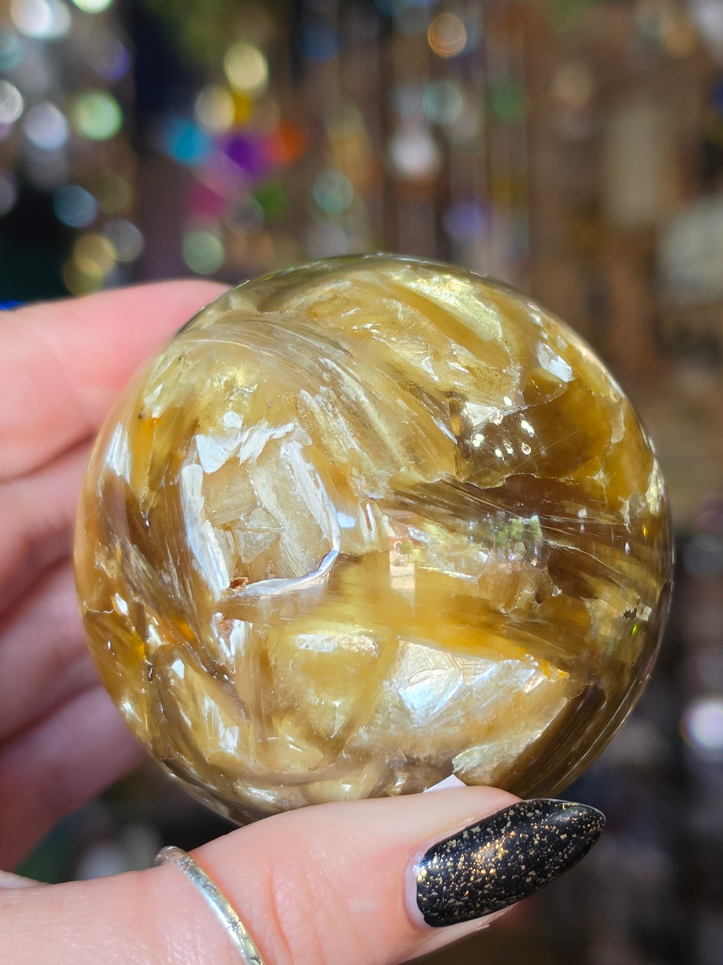 Golden Mica Sphere
