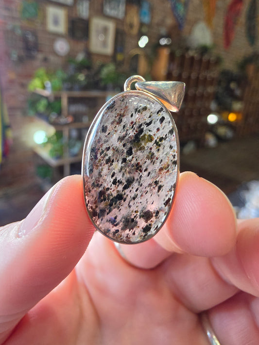 Natural Dot Quartz Pendant