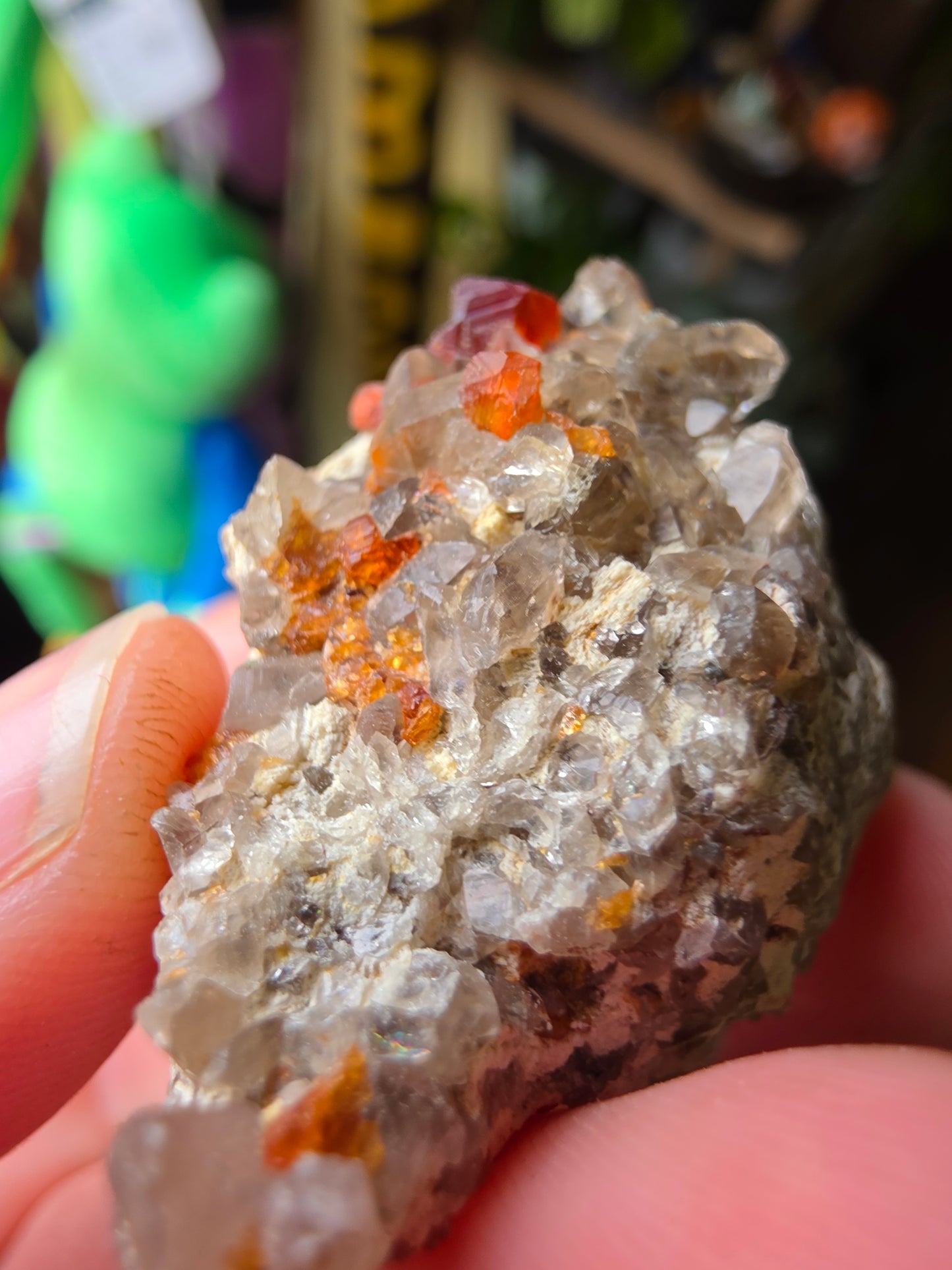 Garnet on Smoky Quartz