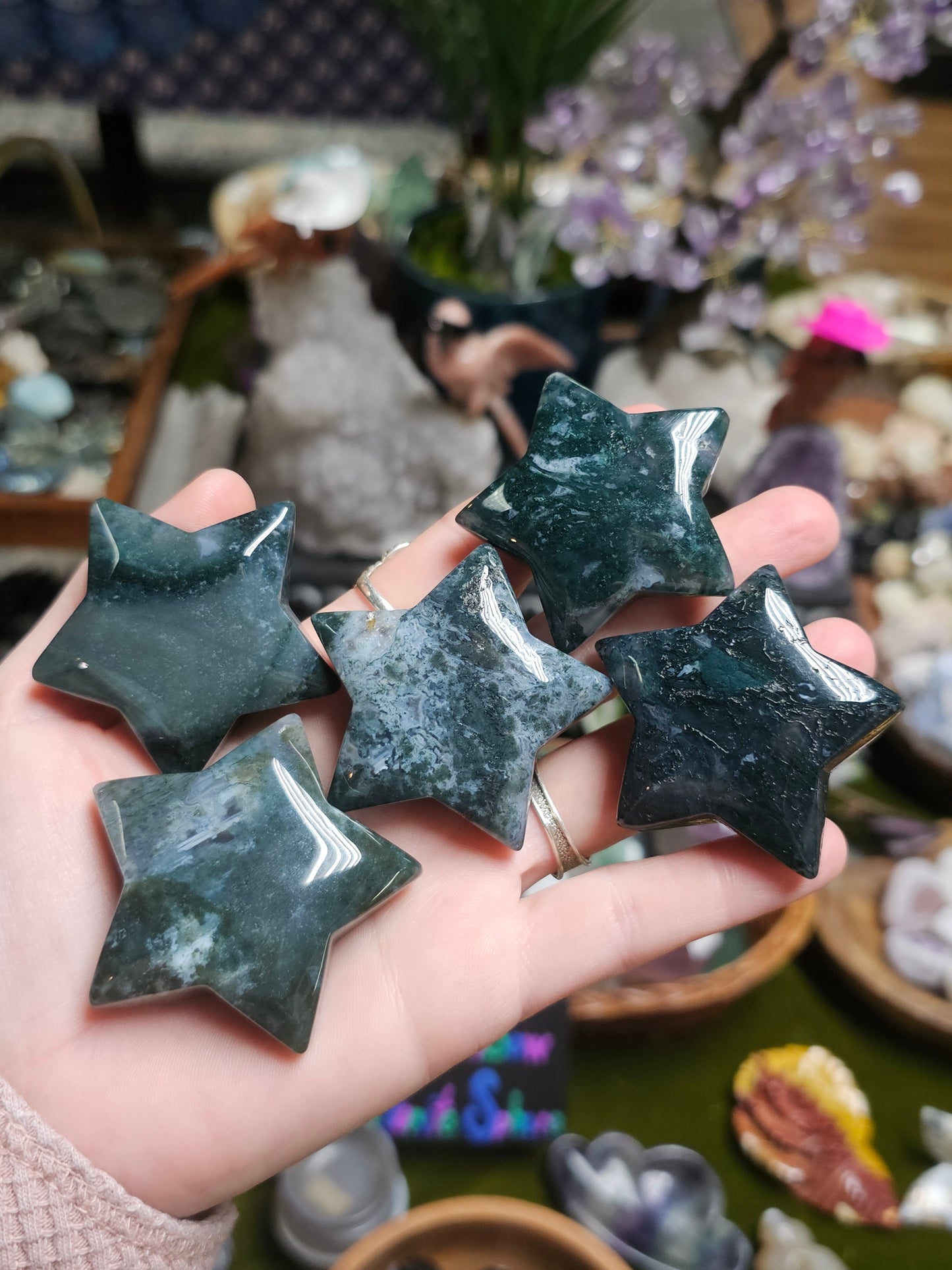 Moss Agate Star