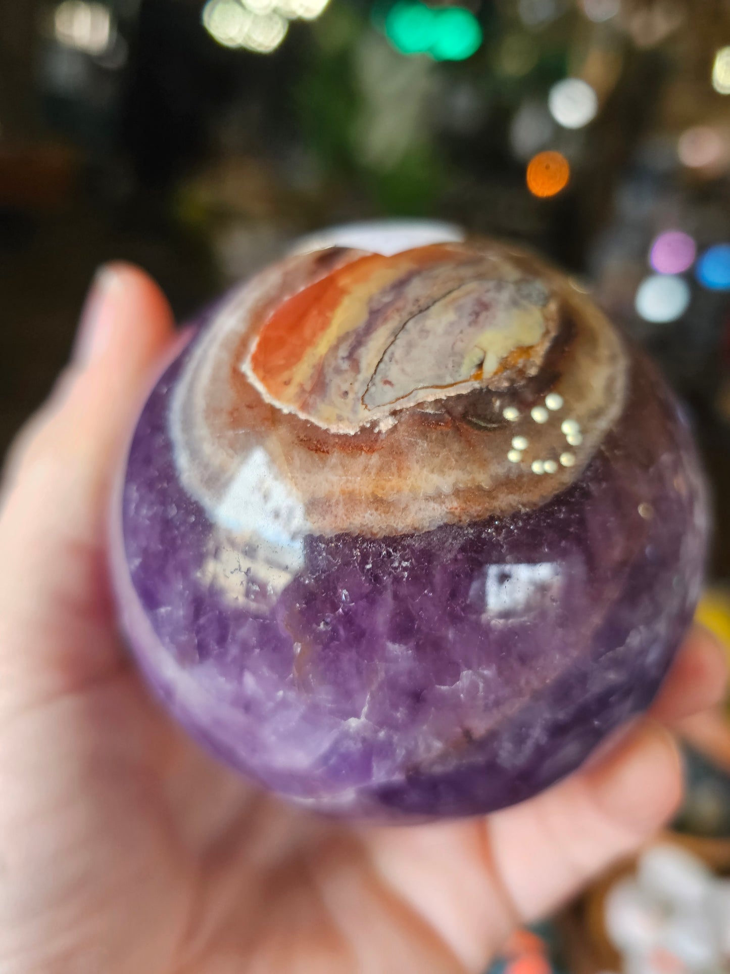 Amethyst Agate Sphere