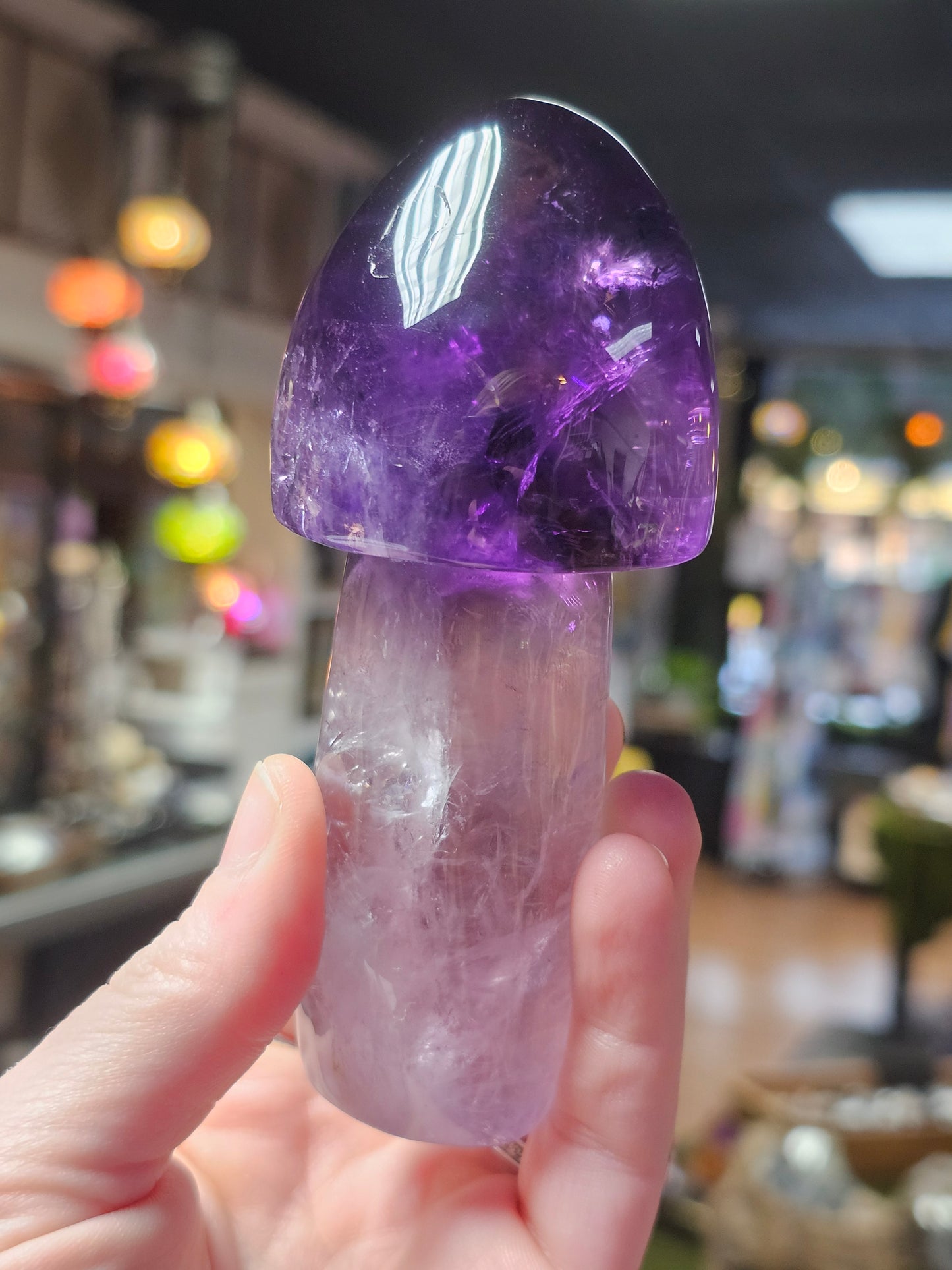 Amethyst Mushroom Carving