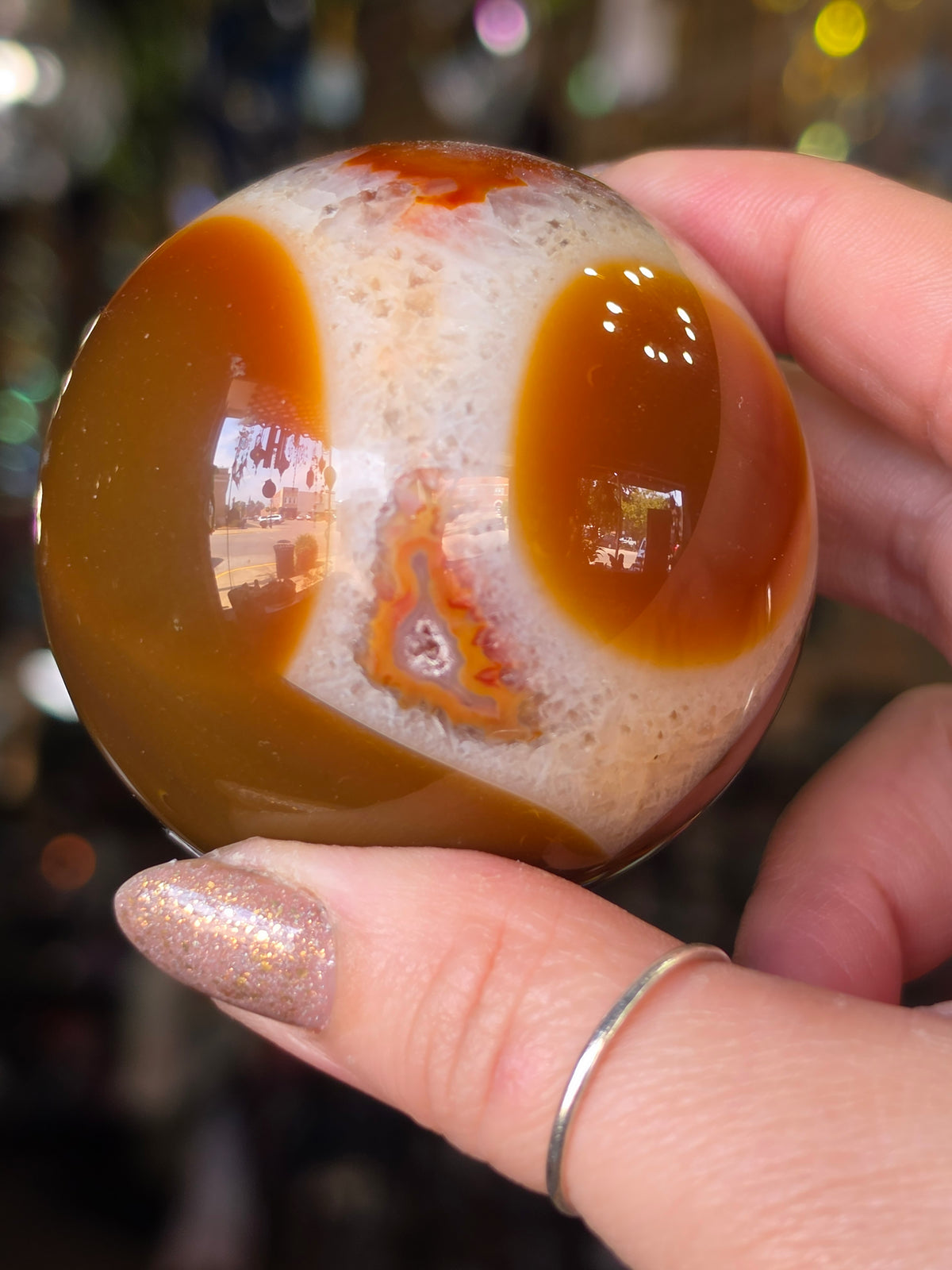 Carnelian Agate Sphere