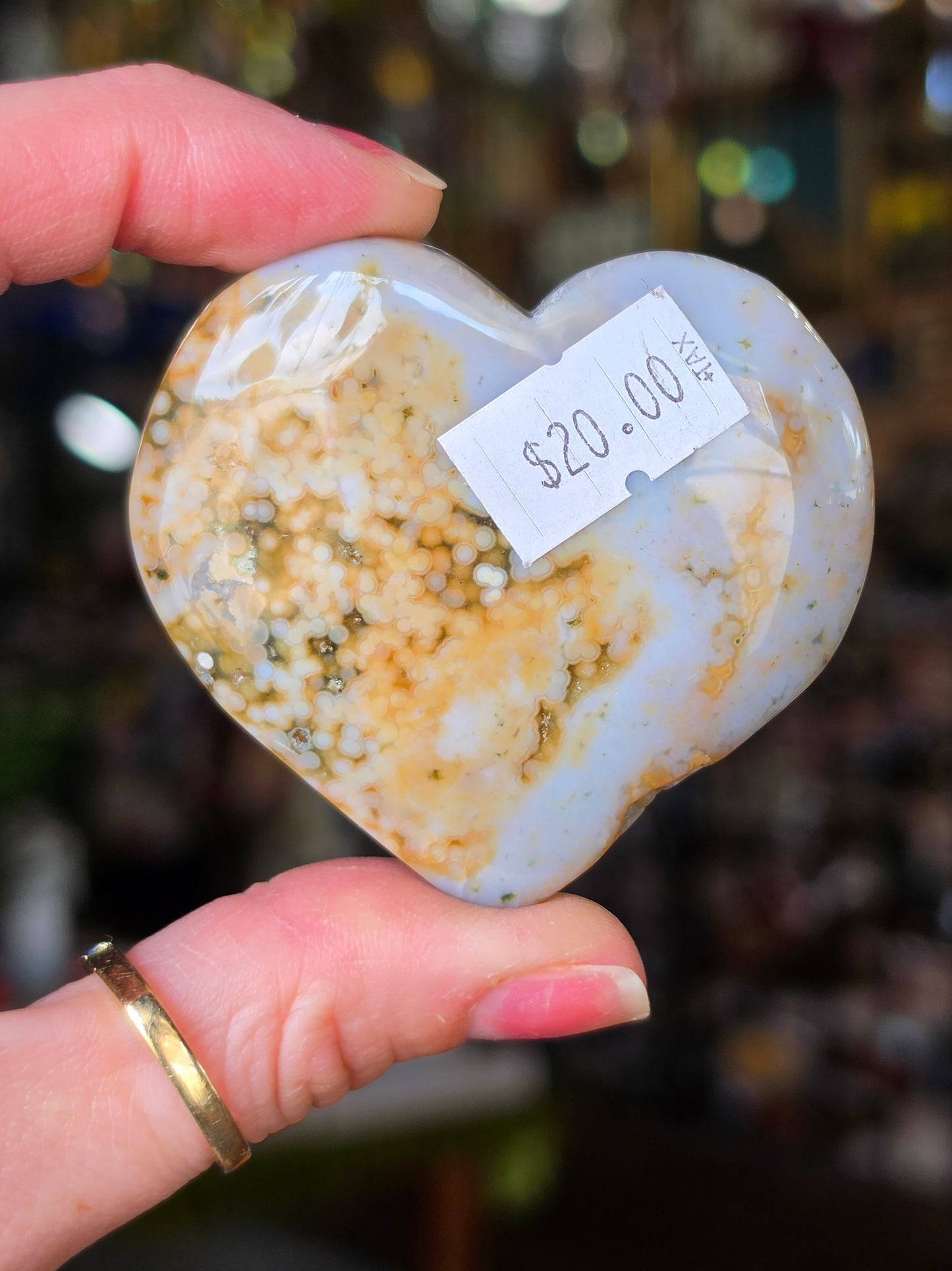 Orbicular Ocean Jasper Heart