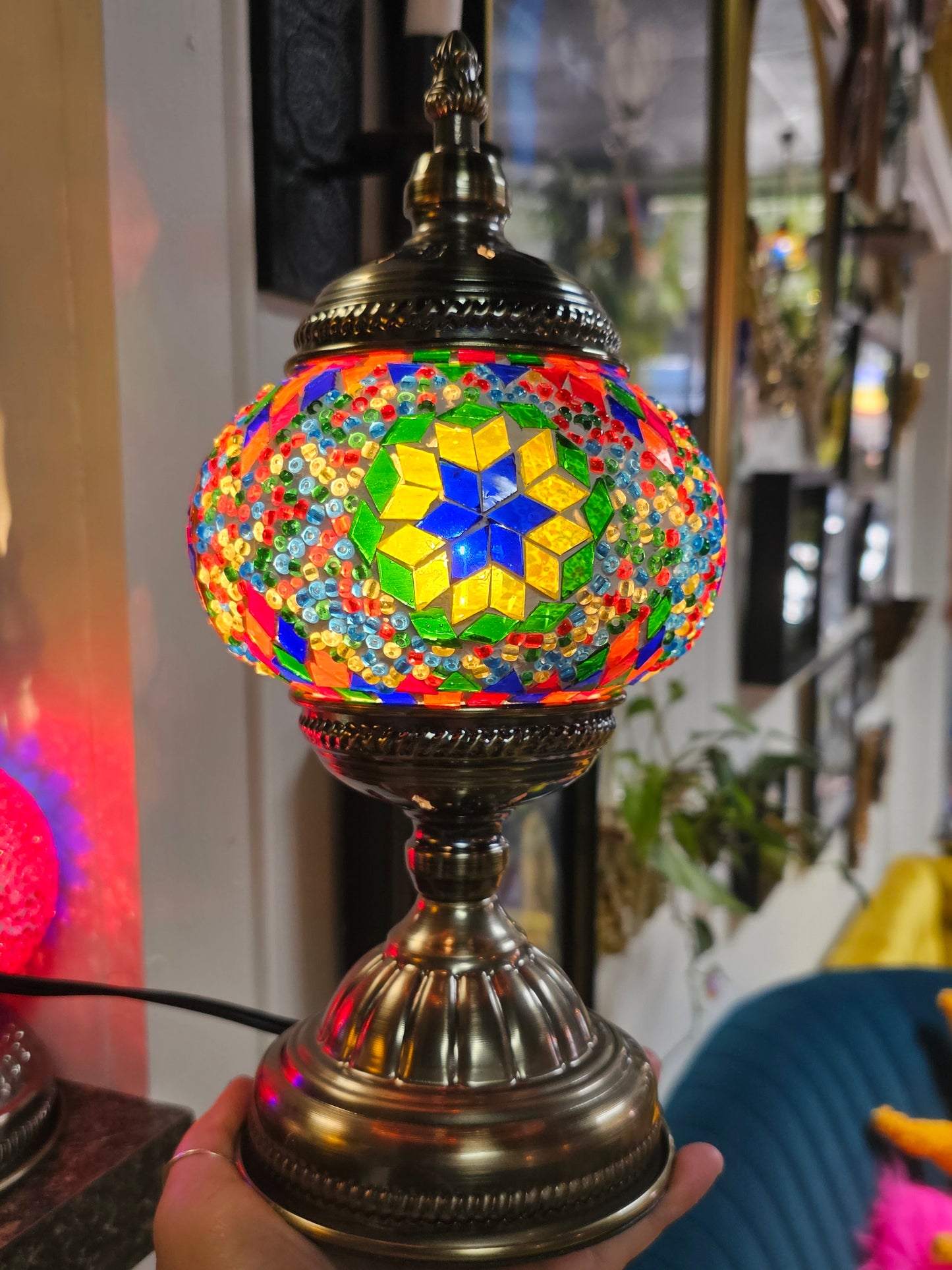 Medium Mosaic Turkish Lamp