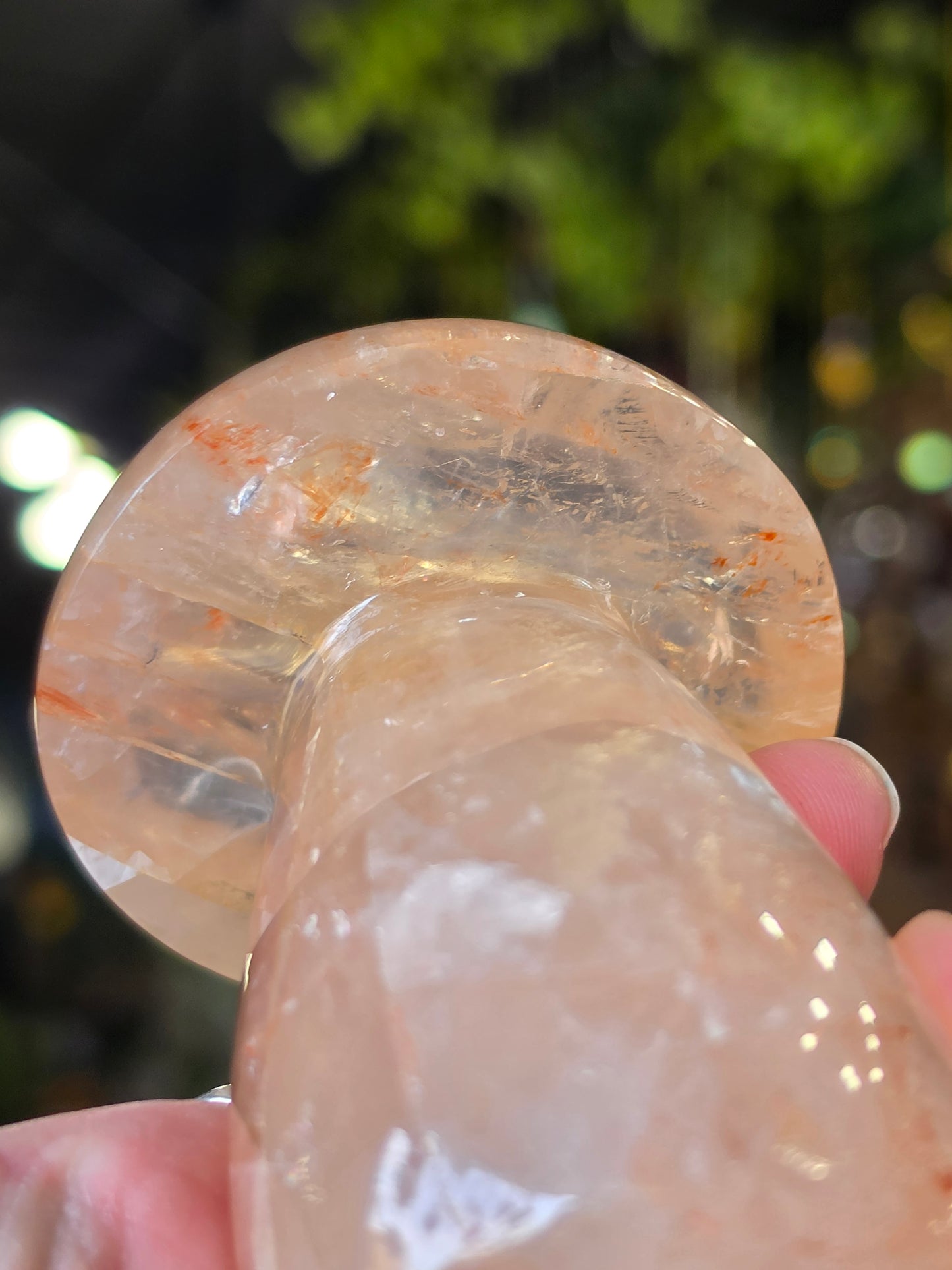 Fire Quartz Mushroom Carving