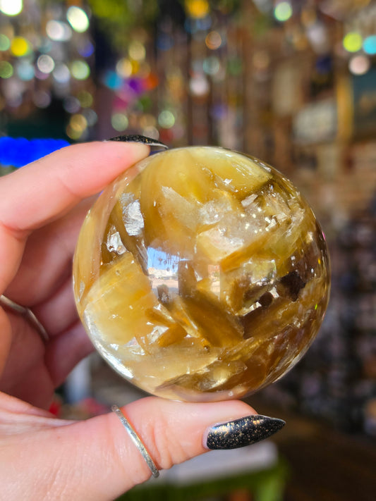 Golden Mica Sphere