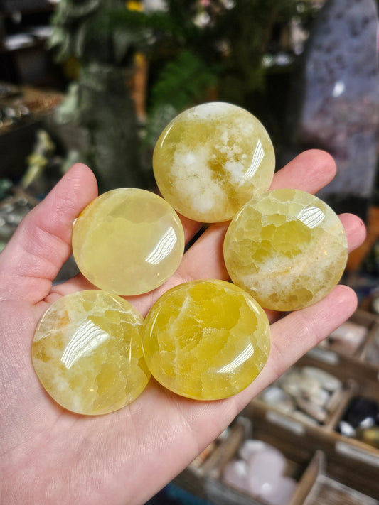 Lemon Calcite Pocket Stone