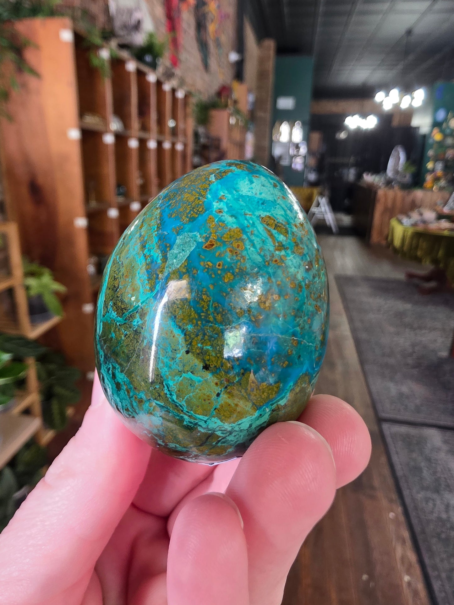 Chrysocolla and Cuprite Egg