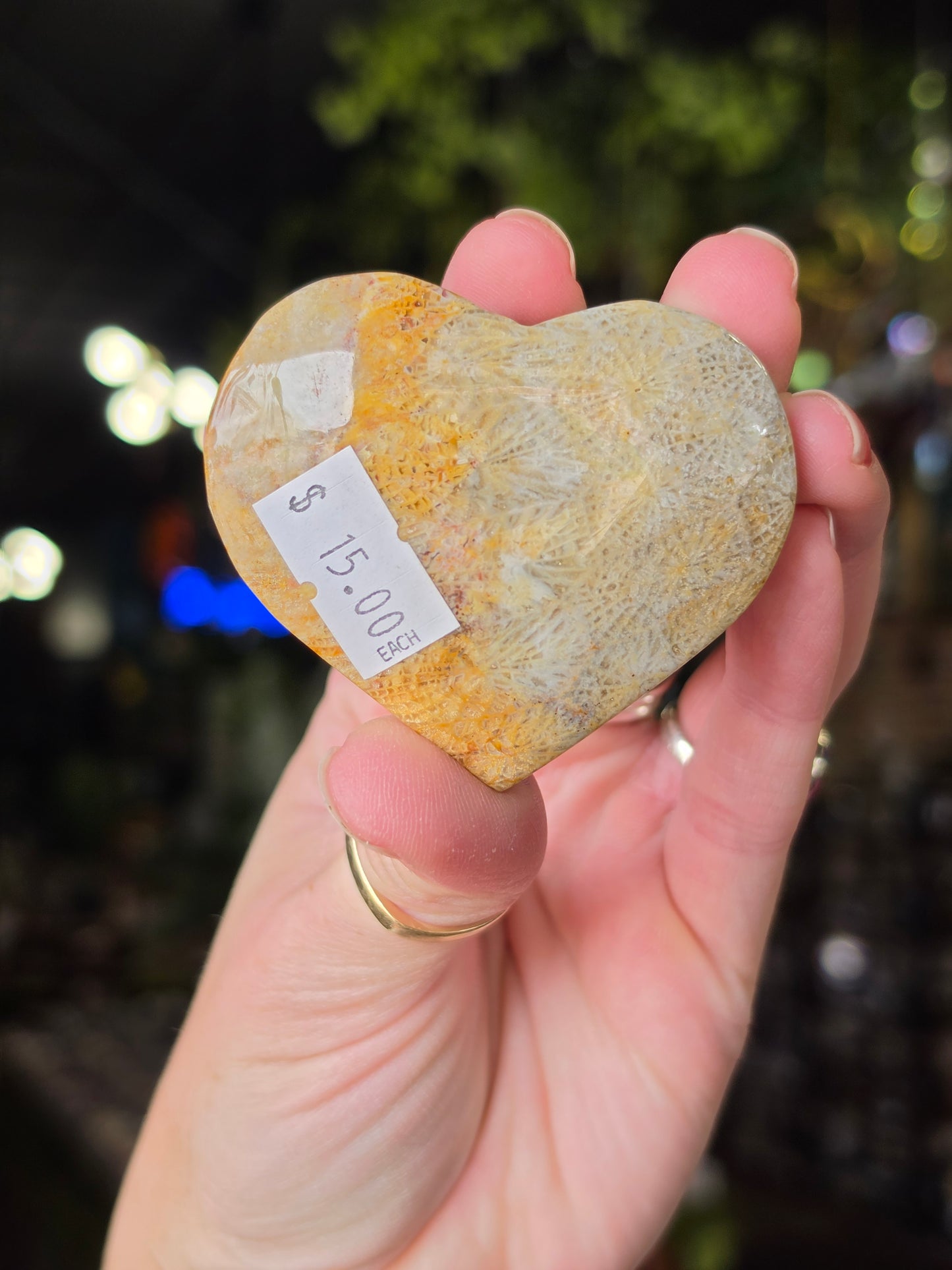 Coral Jade Heart