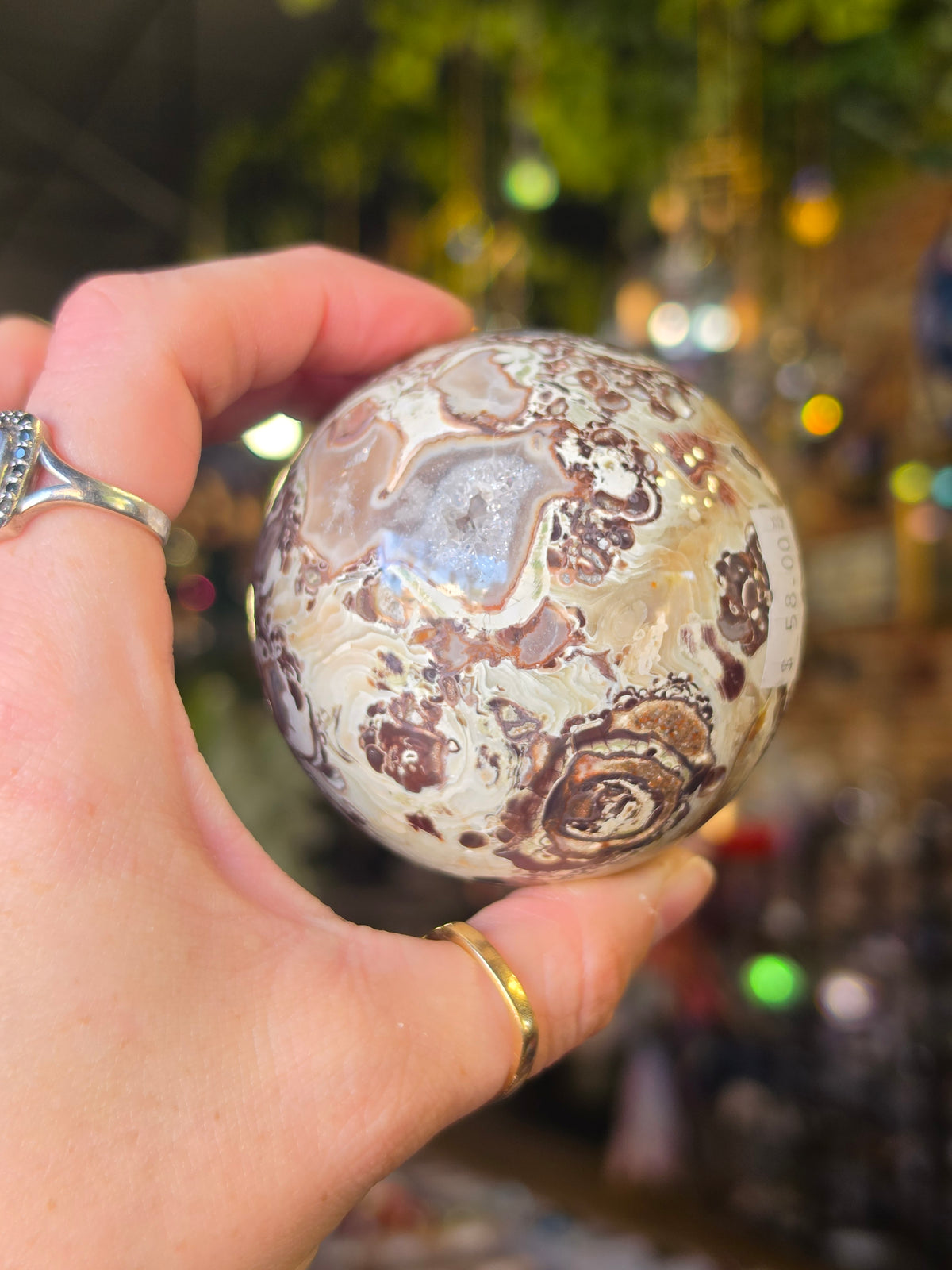 Druzy Money Agate Sphere