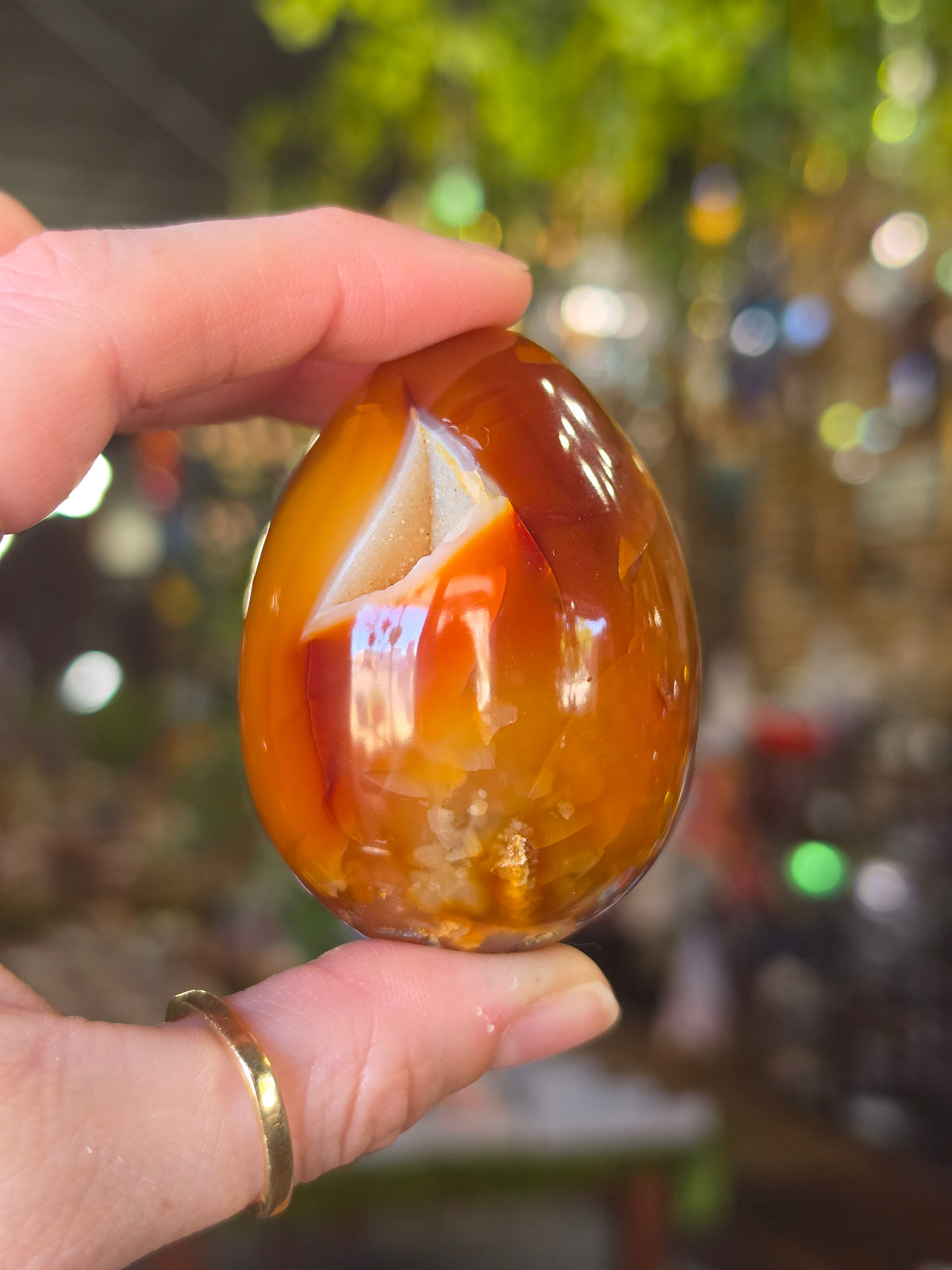 Carnelian Agate Egg Carving