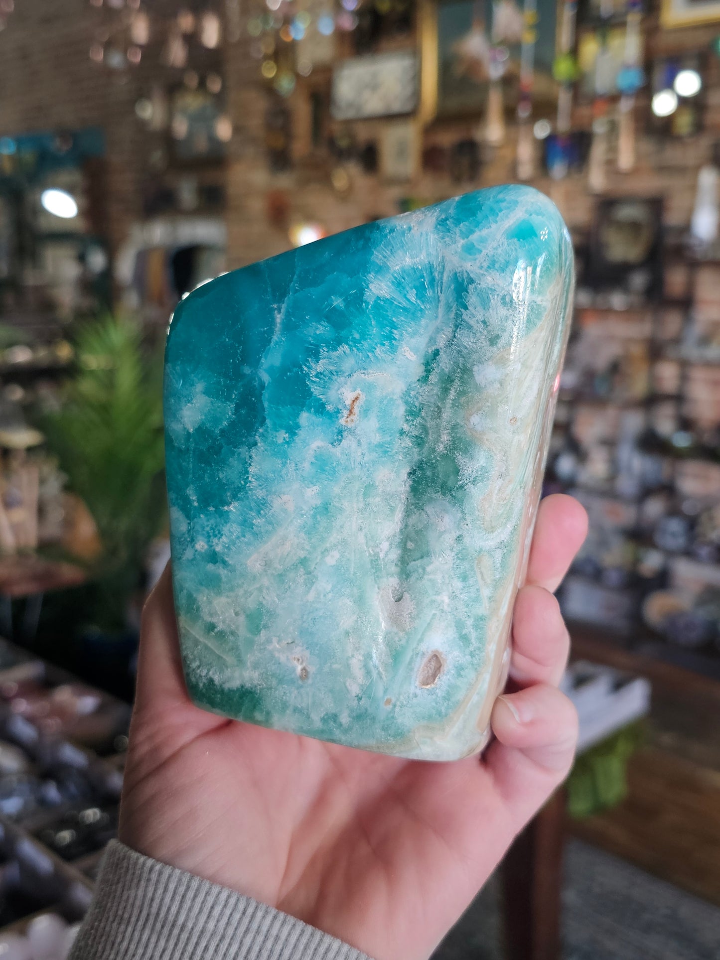 Blue Aragonite Freeform