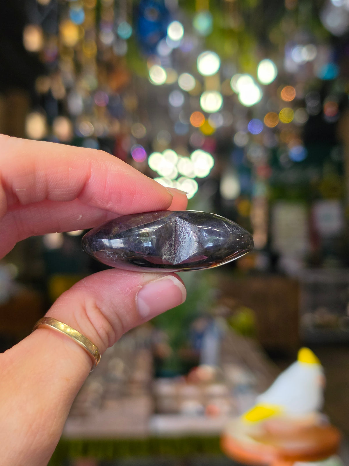 Sunstone Iolite Heart Carving