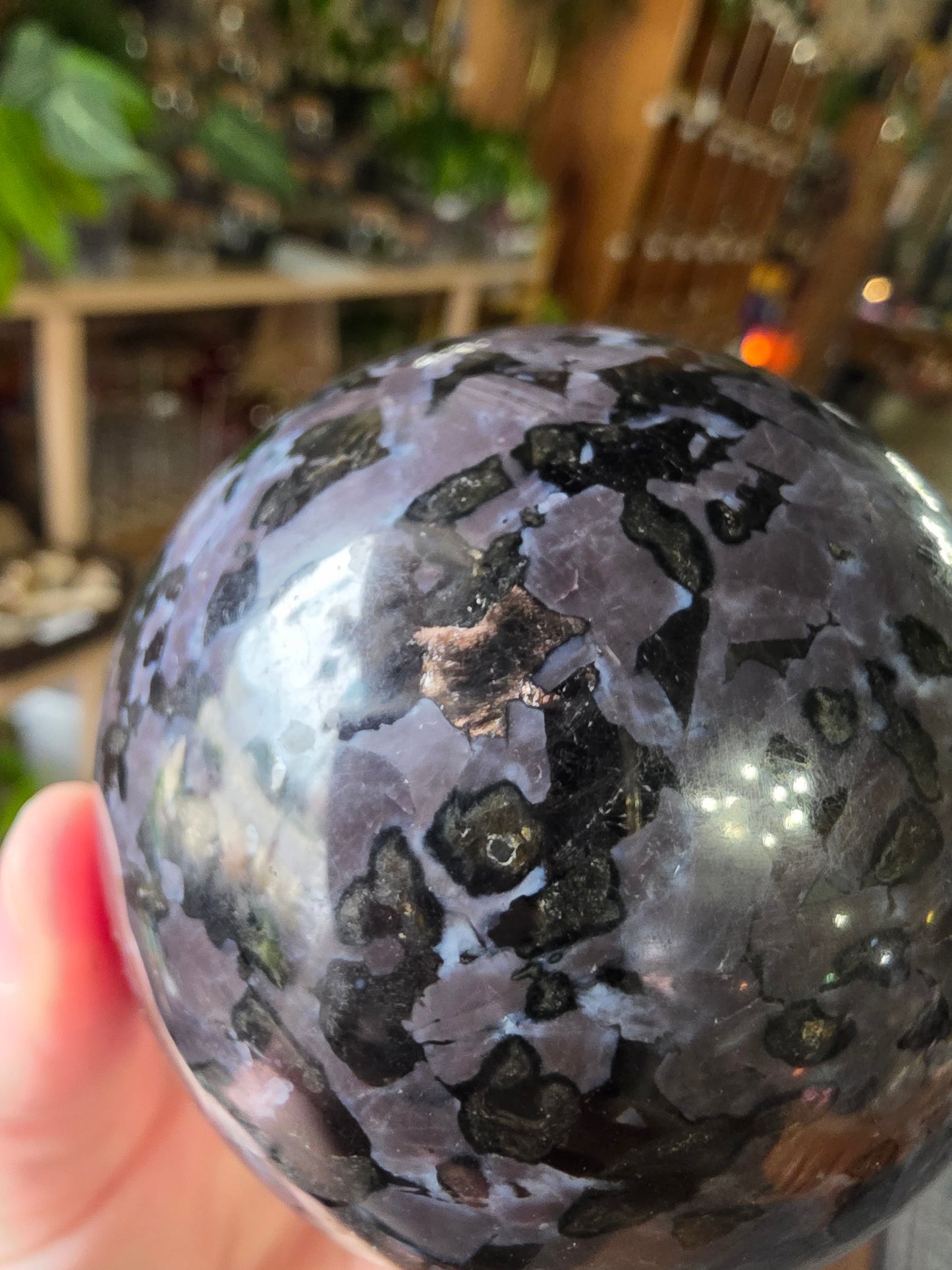 Indigo Gabbro Sphere ( Merlinite)