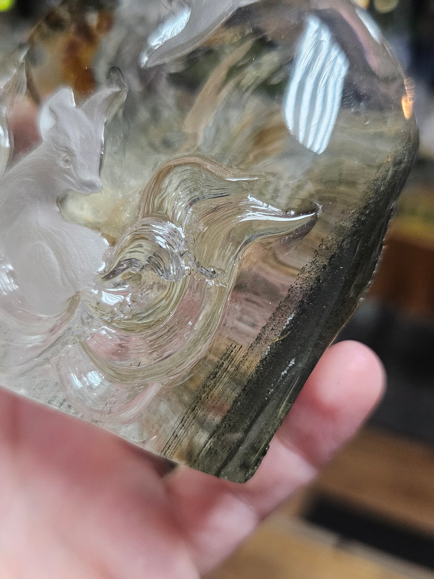 Garden Quartz Nine Tailed Fox  Caving