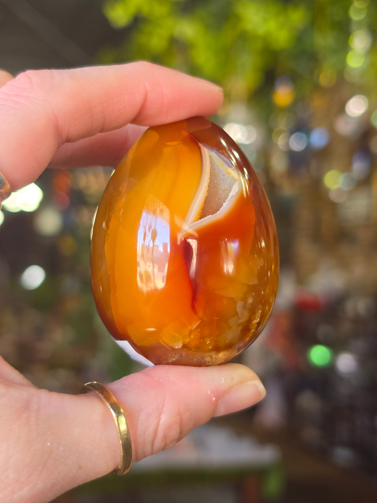 Carnelian Agate Egg Carving
