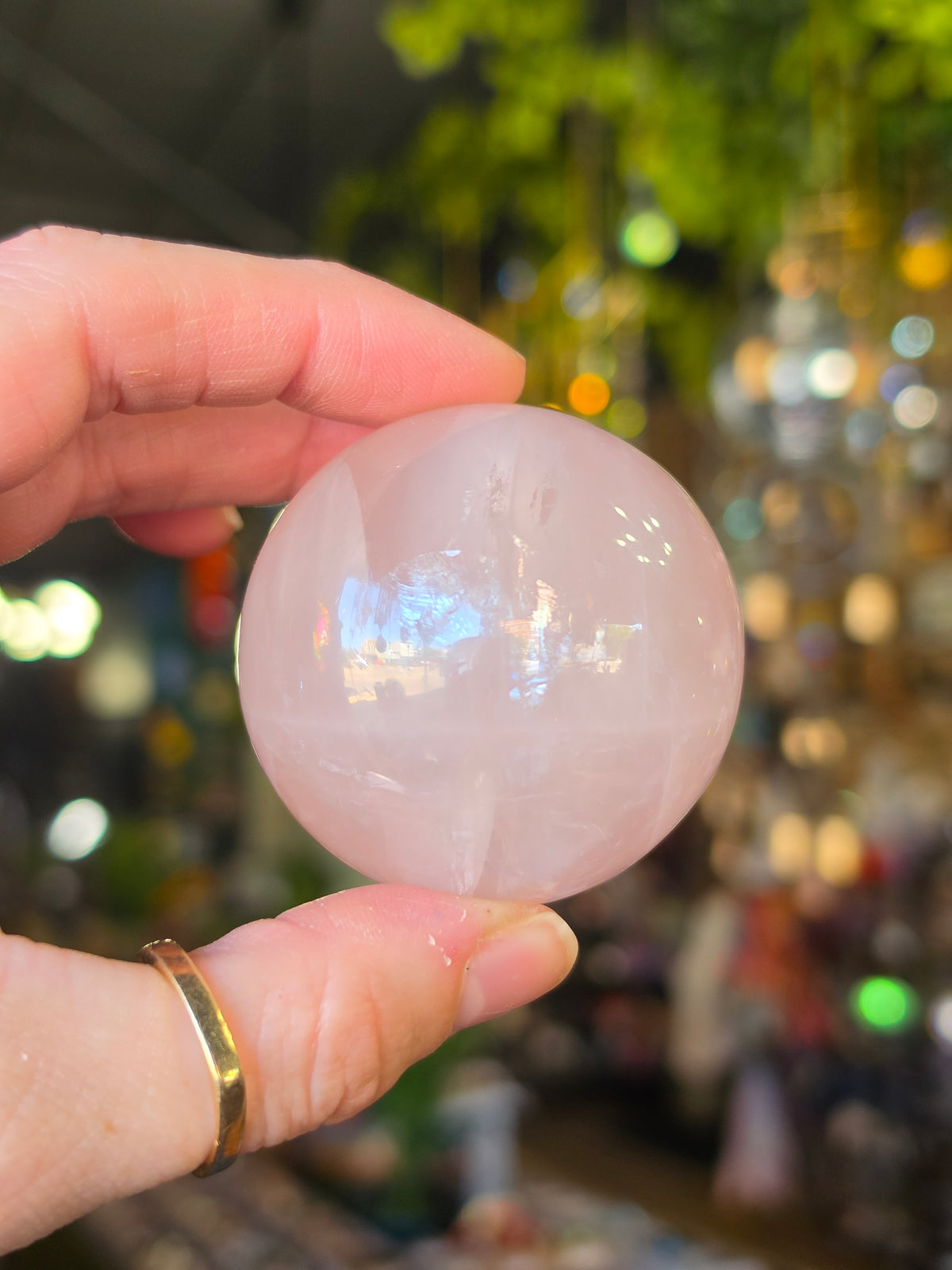 Star Rose Quartz Sphere