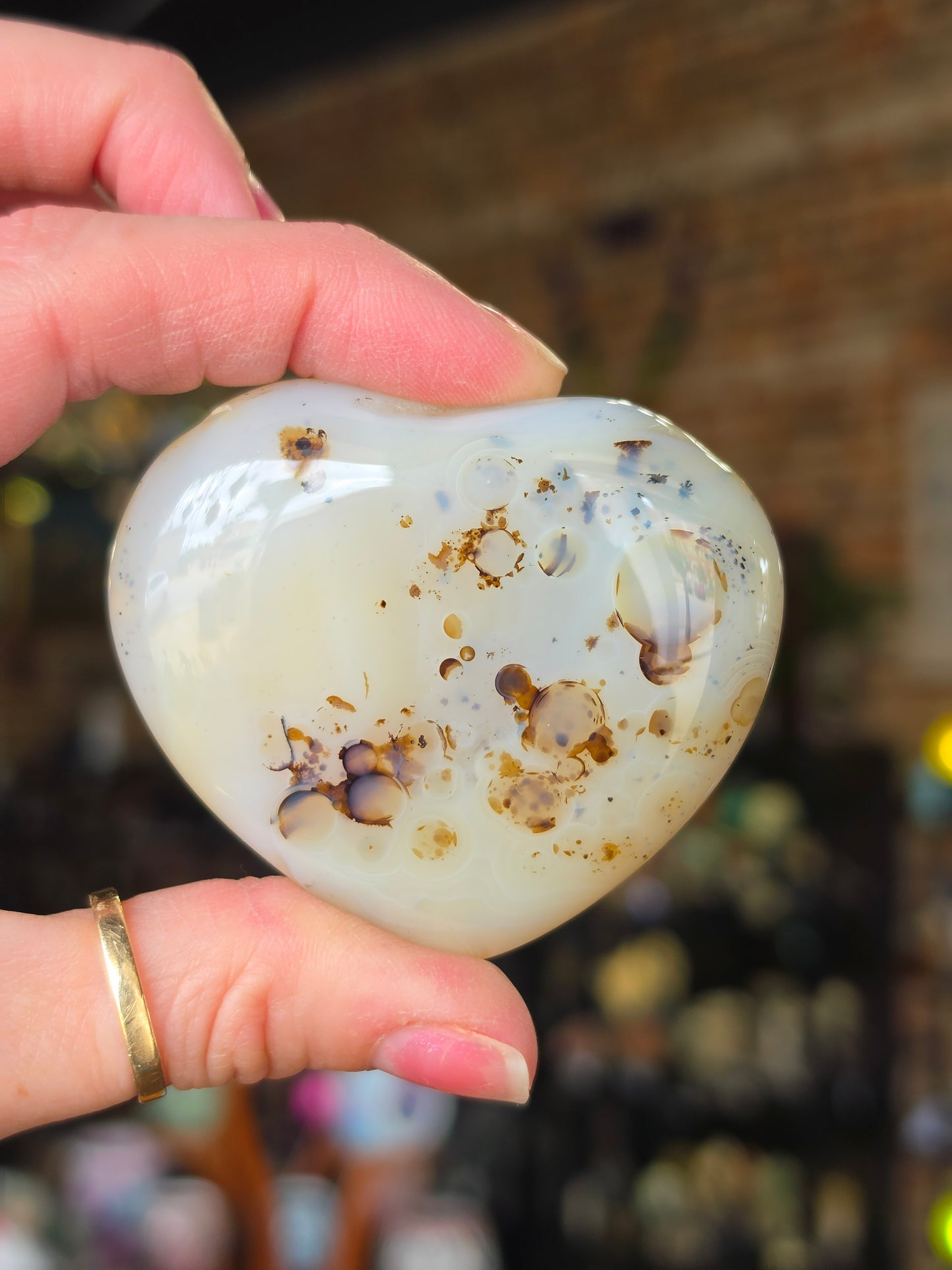 Dendritic Agate Heart