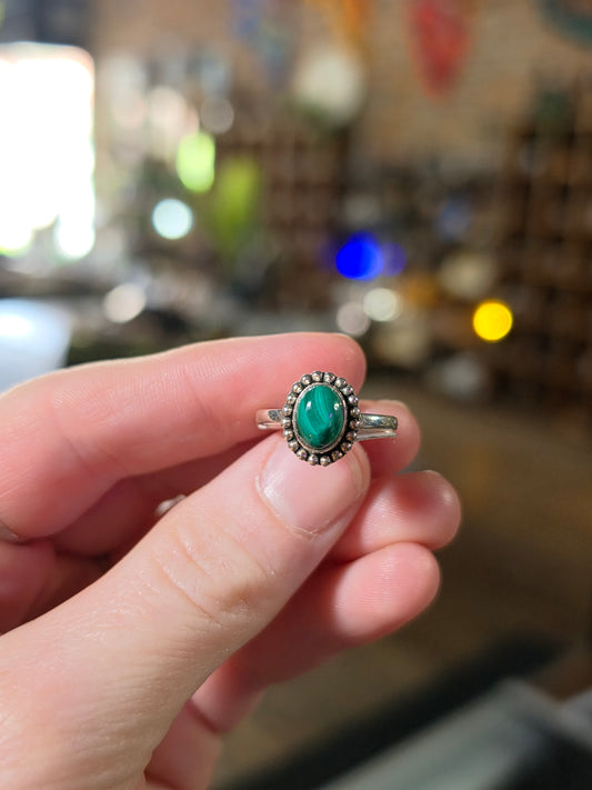 Malachite Ring Size 7