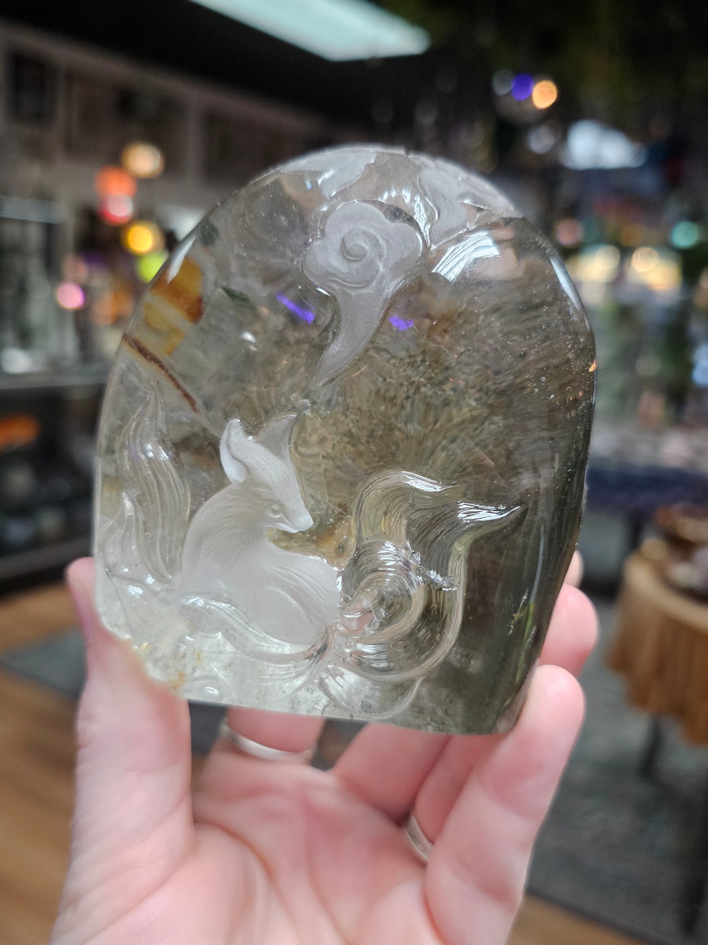 Garden Quartz Nine Tailed Fox  Caving