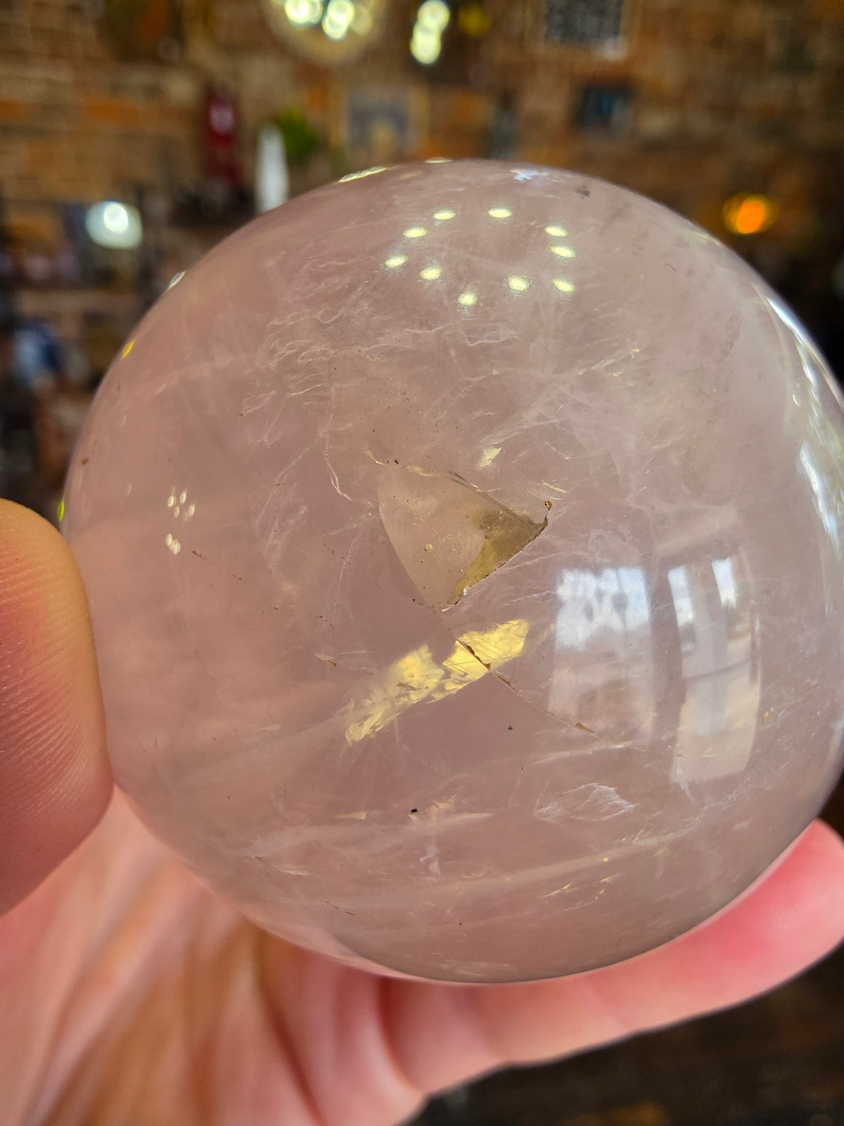 Star Rose Quartz Sphere