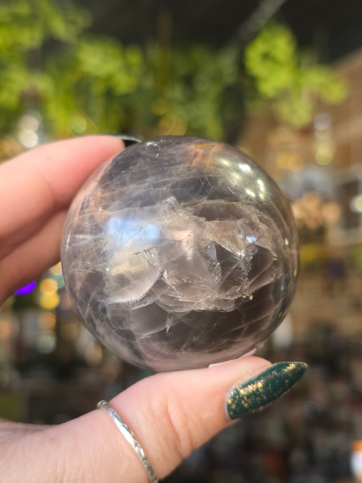 Black Moonstone Sphere