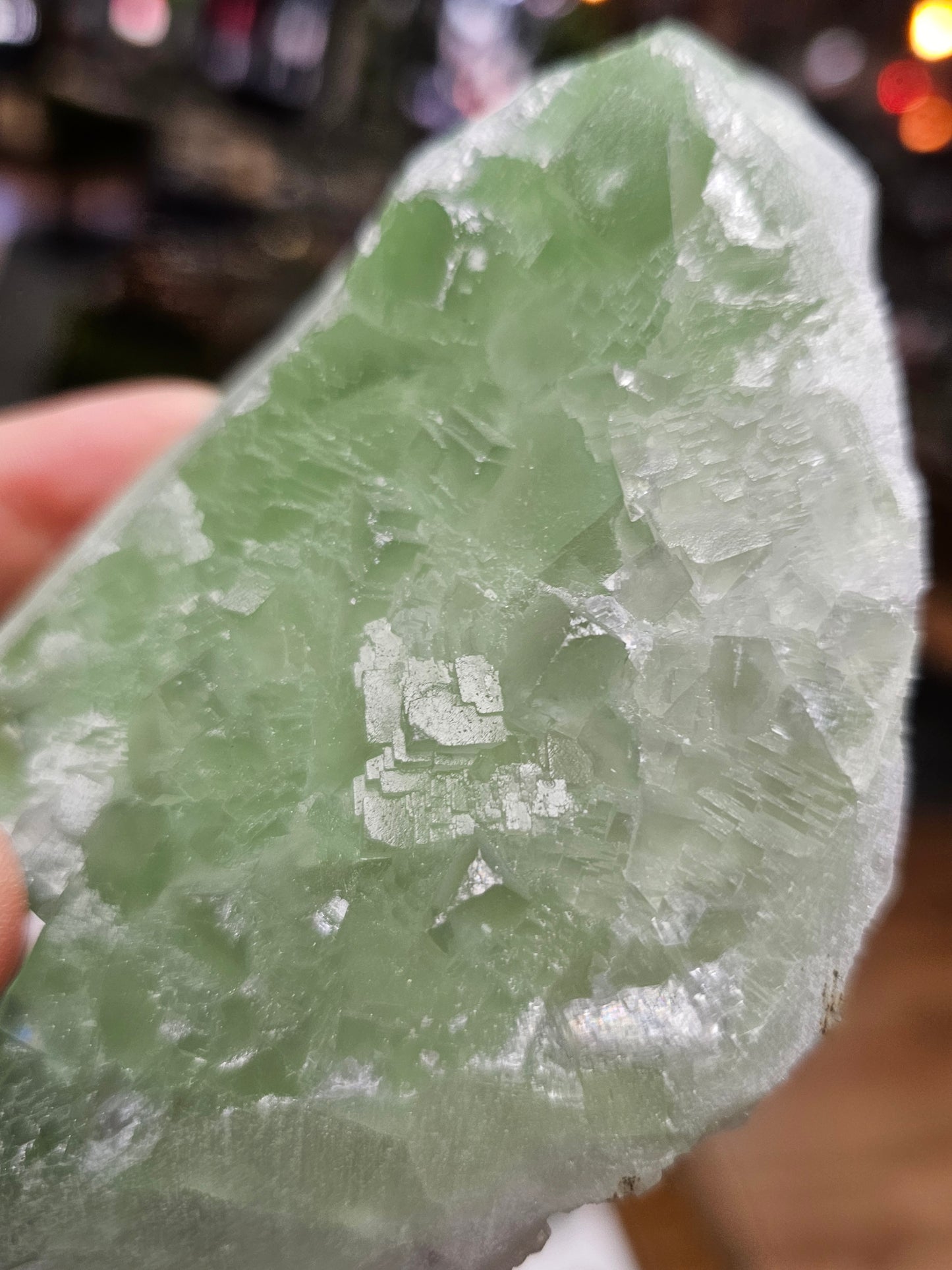 Quartz on Green Cubic Fluorite