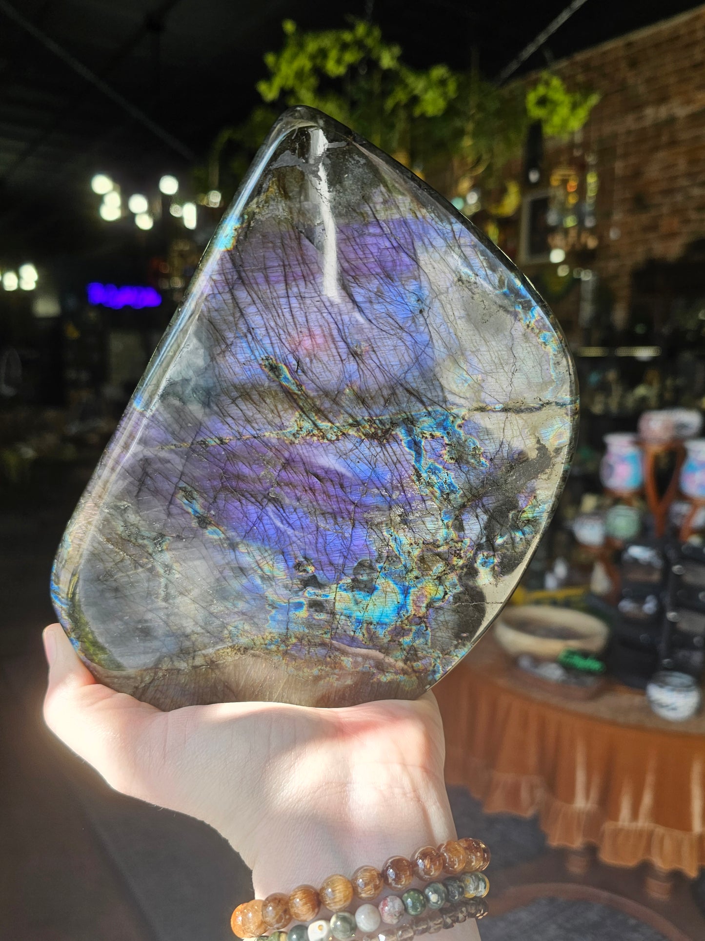 Rainbow labradorite freeform
