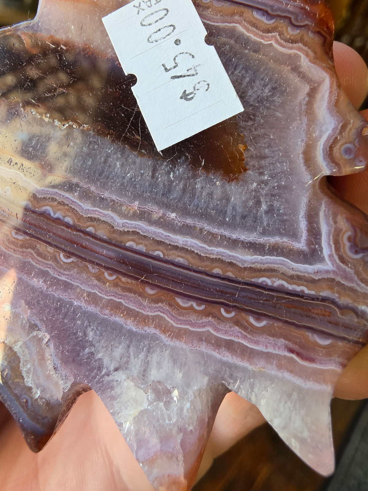 Amethyst Agate Turtle Carving