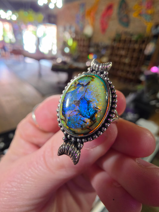 Monarch Opal Ring Size 7 ( Lab Grown)